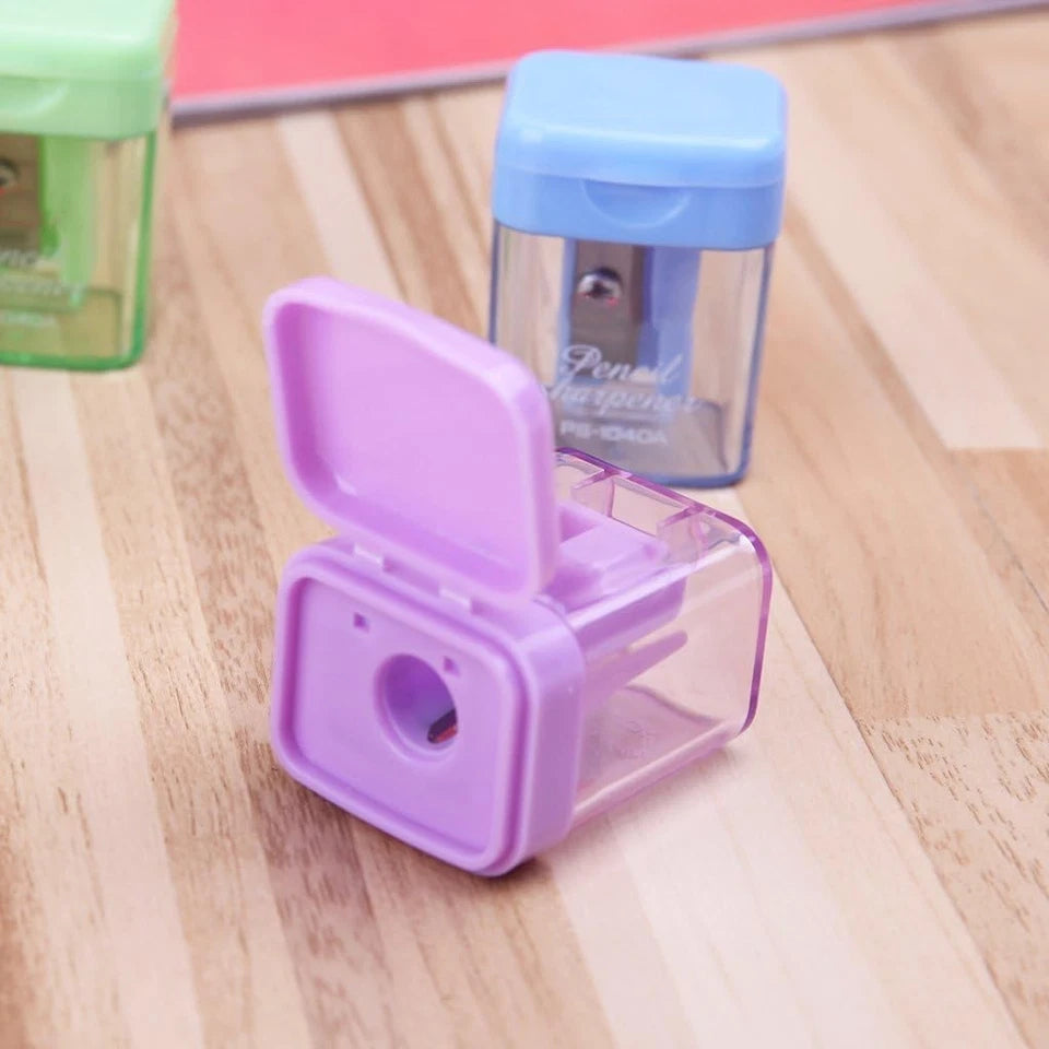 1Pc Color Mini Manual Portable Pencil Sharpener For Student Office Statio