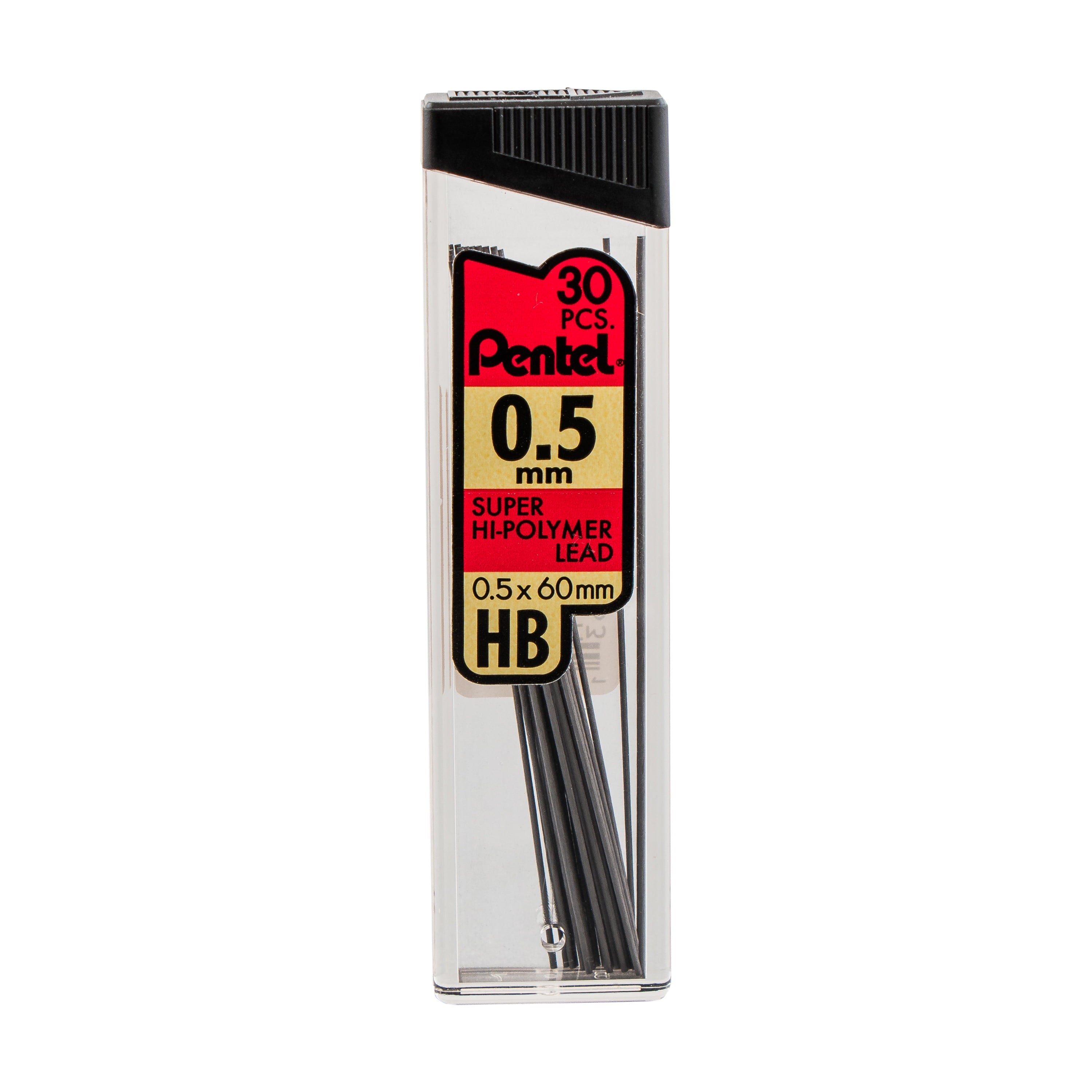 Pentel Super Hi-Polymer Refill Lead, Fine Point 0.5mm, 6-Count