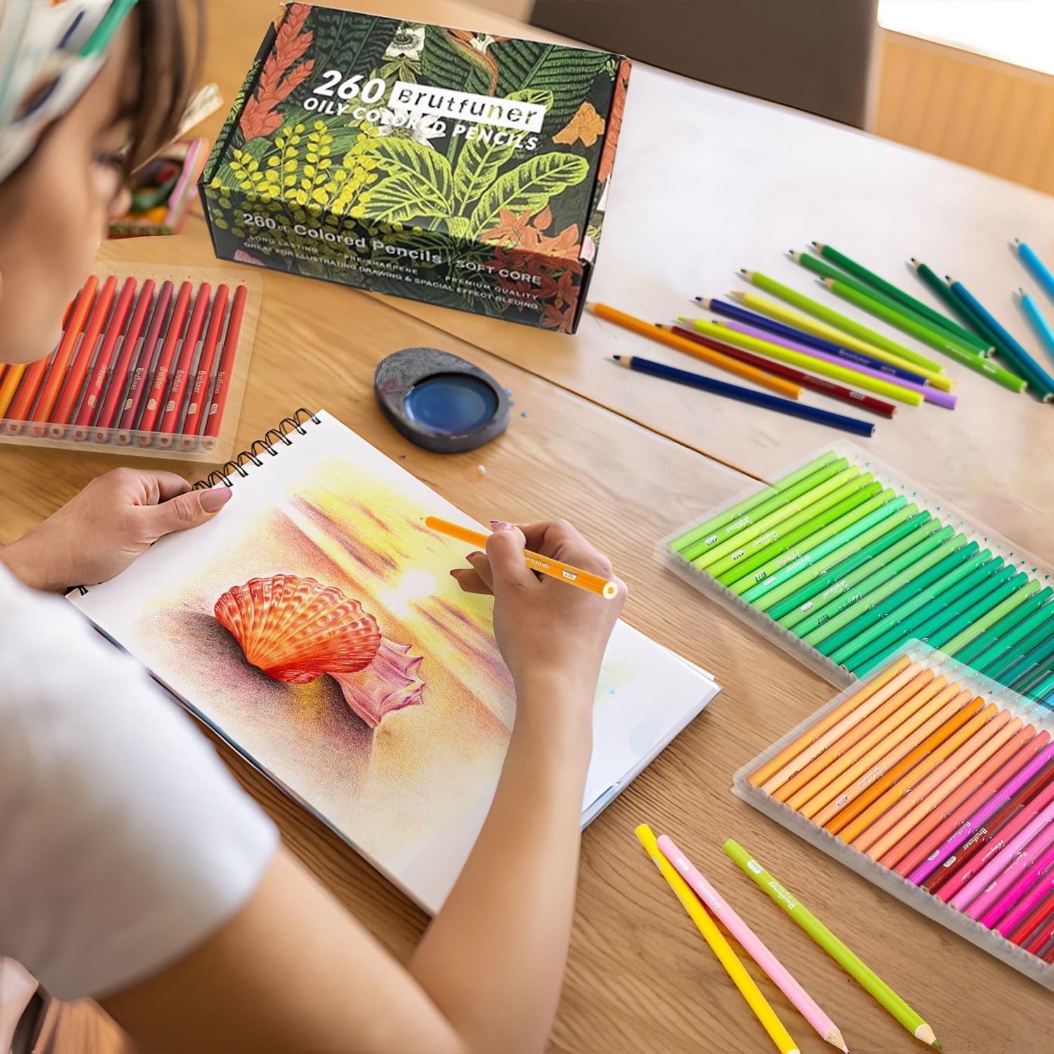 520 Color Pencils, Professional Oil Color Pencils Set Sketch Coloured Colored Pencil for Draw Coloring School Art Supplies easy to carry Very suitable for painting