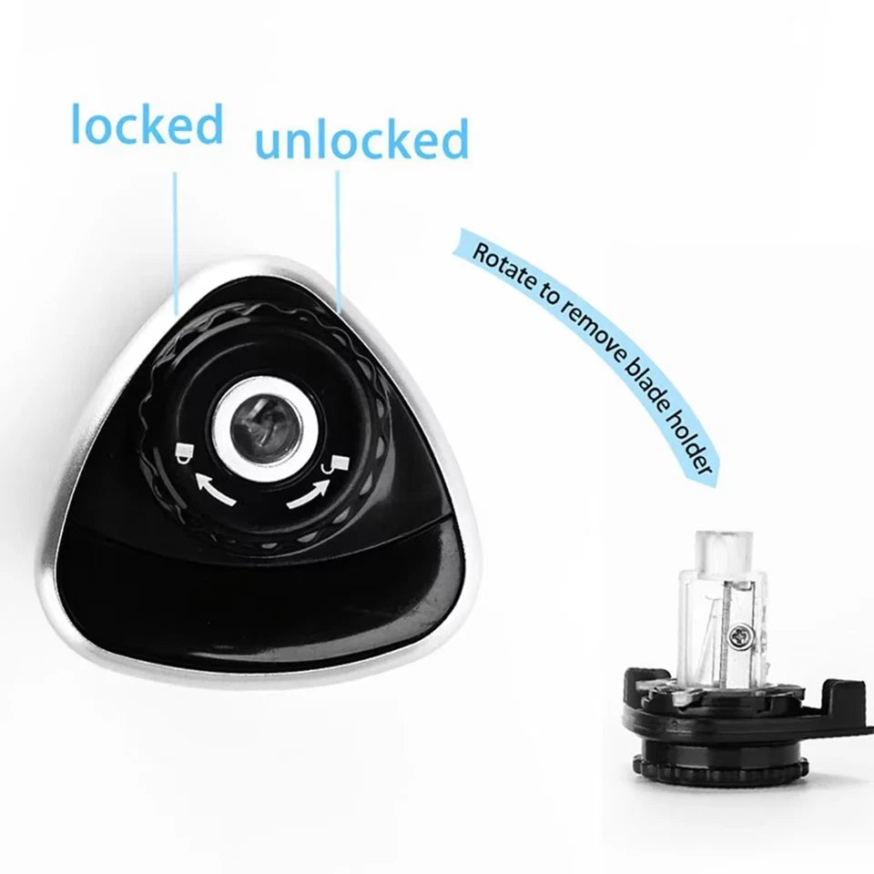 2Pc Automatic Electric Pencil Sharpener, Helical Blade Fast Sharpen For Home