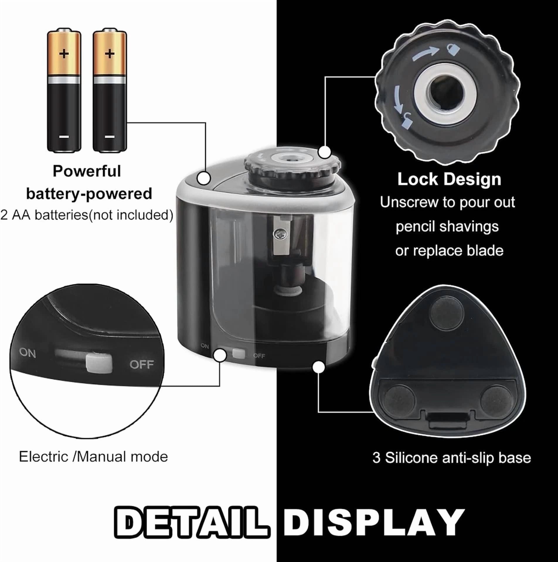 Battery Pencil Sharpeners For Colored Pencils,Portab