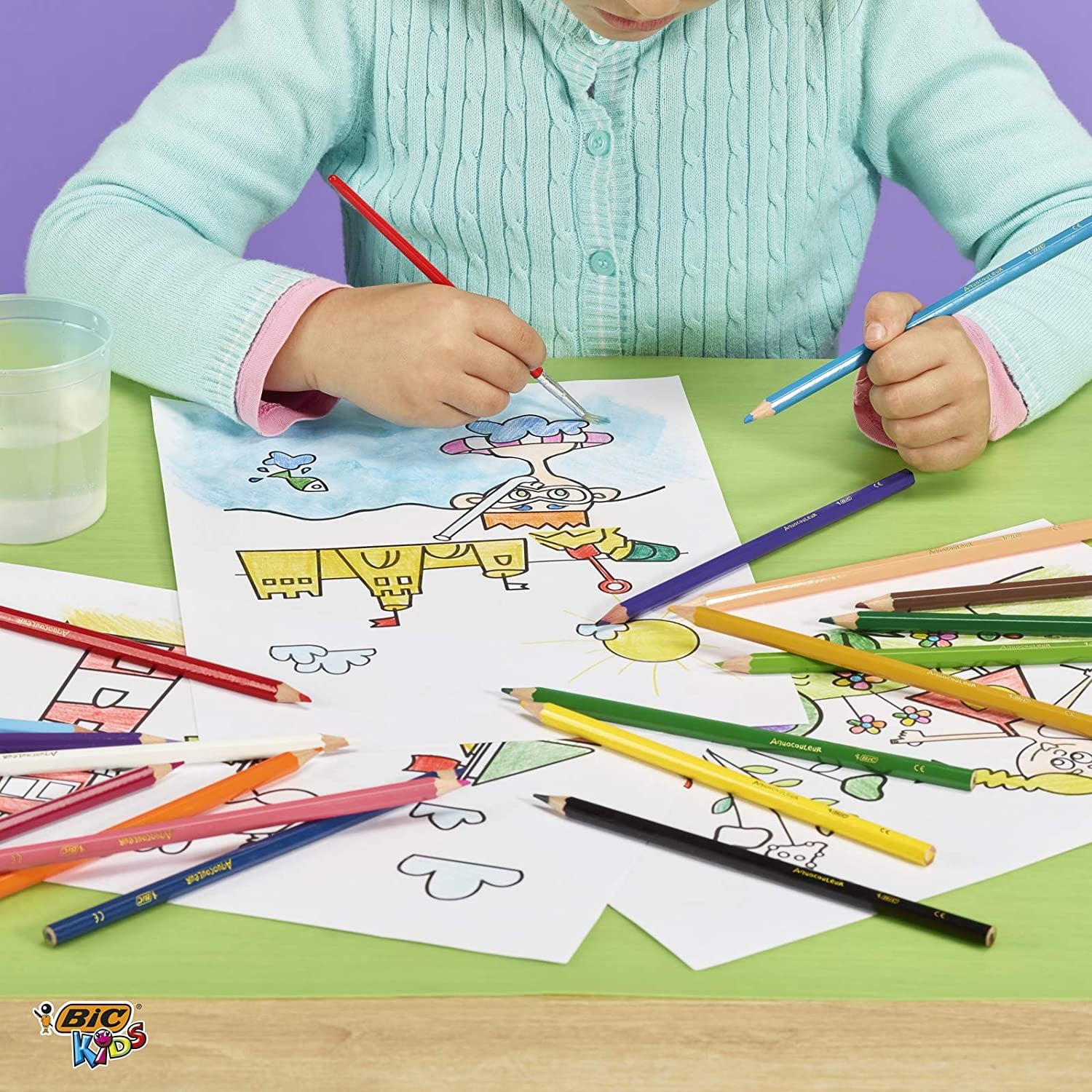 BIC Kids Aquacouleur Colouring Pencils 24 Pack