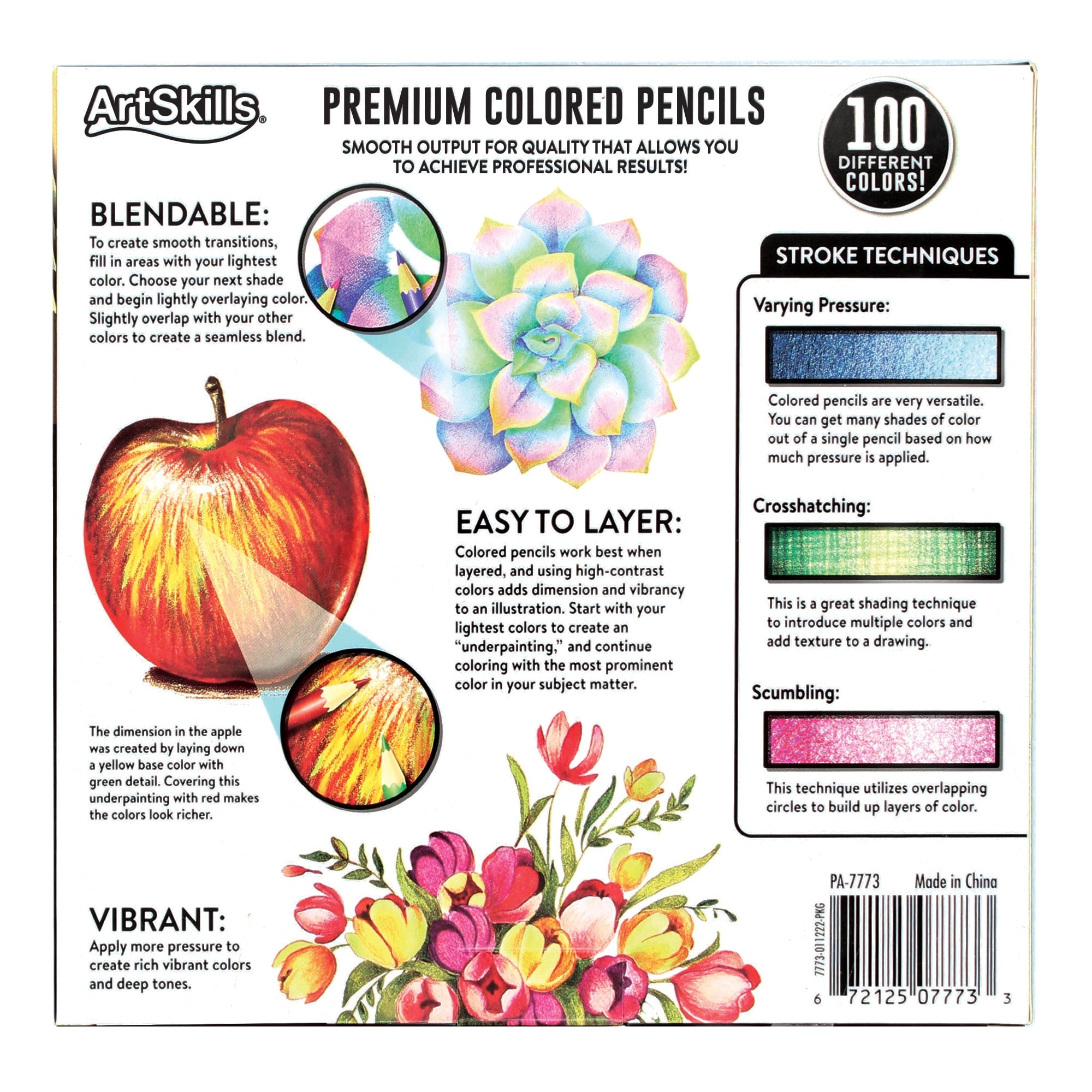 ArtSkills Premium Artists Colored Pencils Set, 100 Count