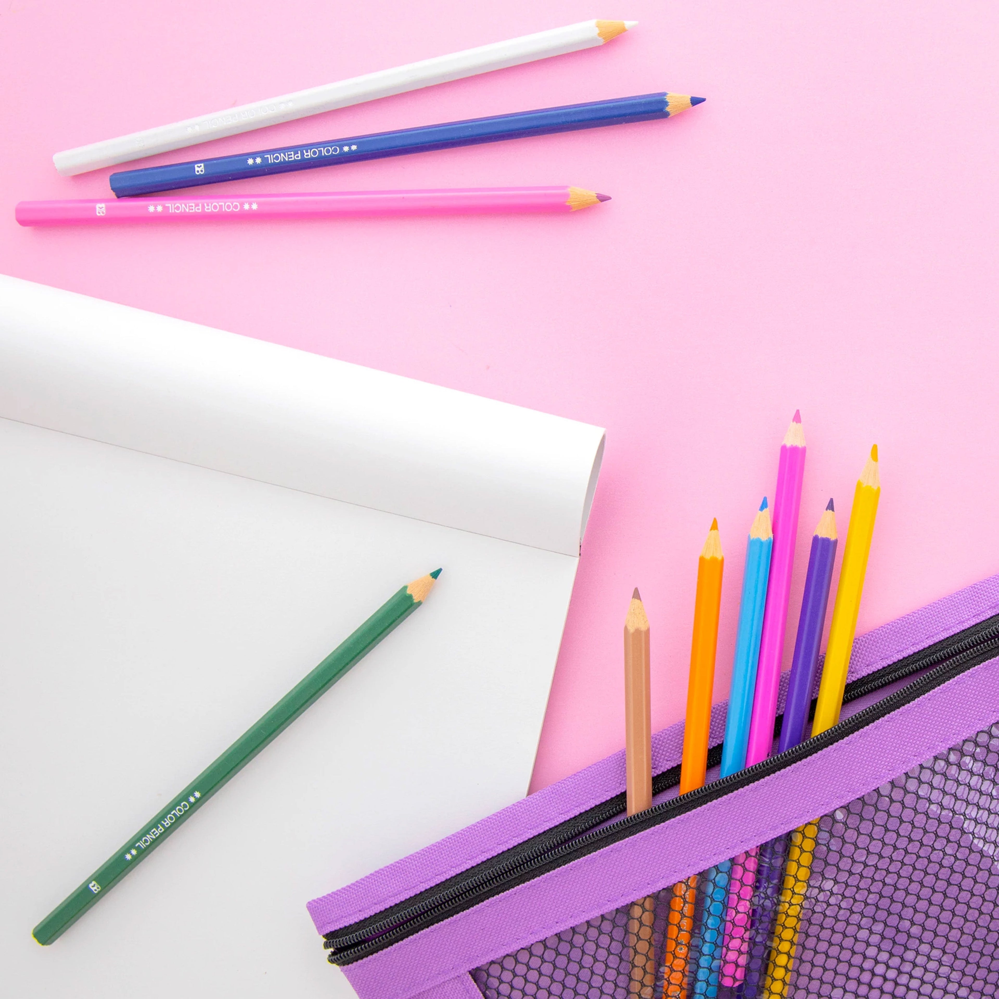 48 Ct Assorted Colored Pencils Bright Pre-Sharpened Drawing Coloring School Kids