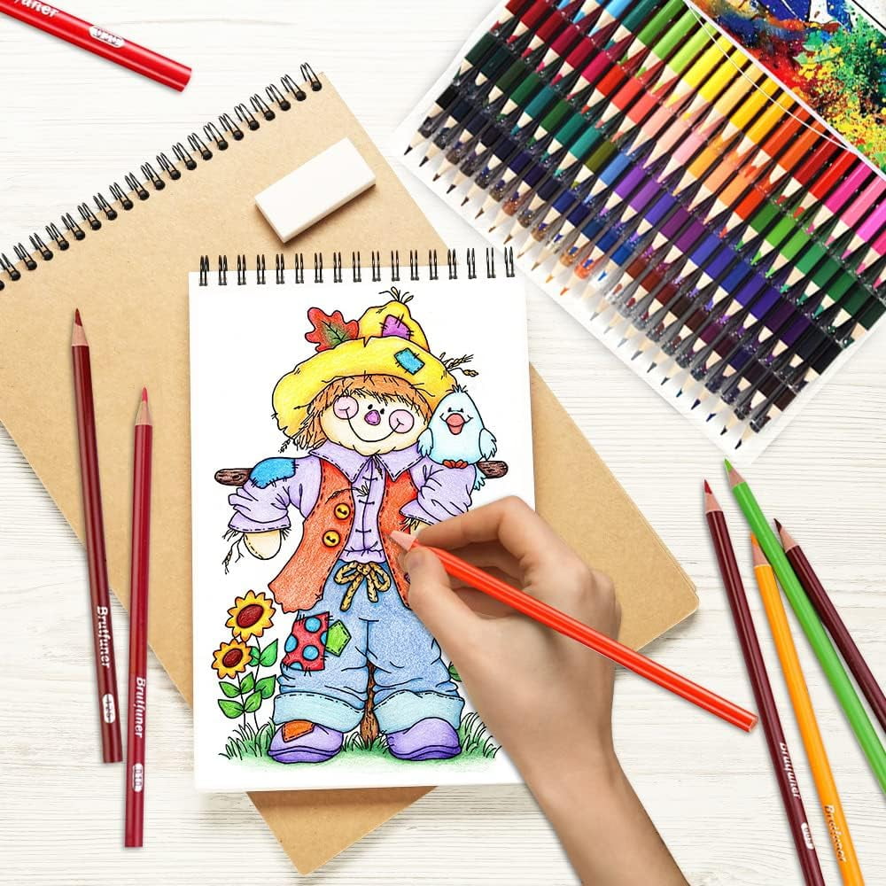 120 Colored Pencils Oil Pencils Soft Core Color Pencil Set Drawing Pencil Ideal for Adult Coloring Books Kids Artists Beginners