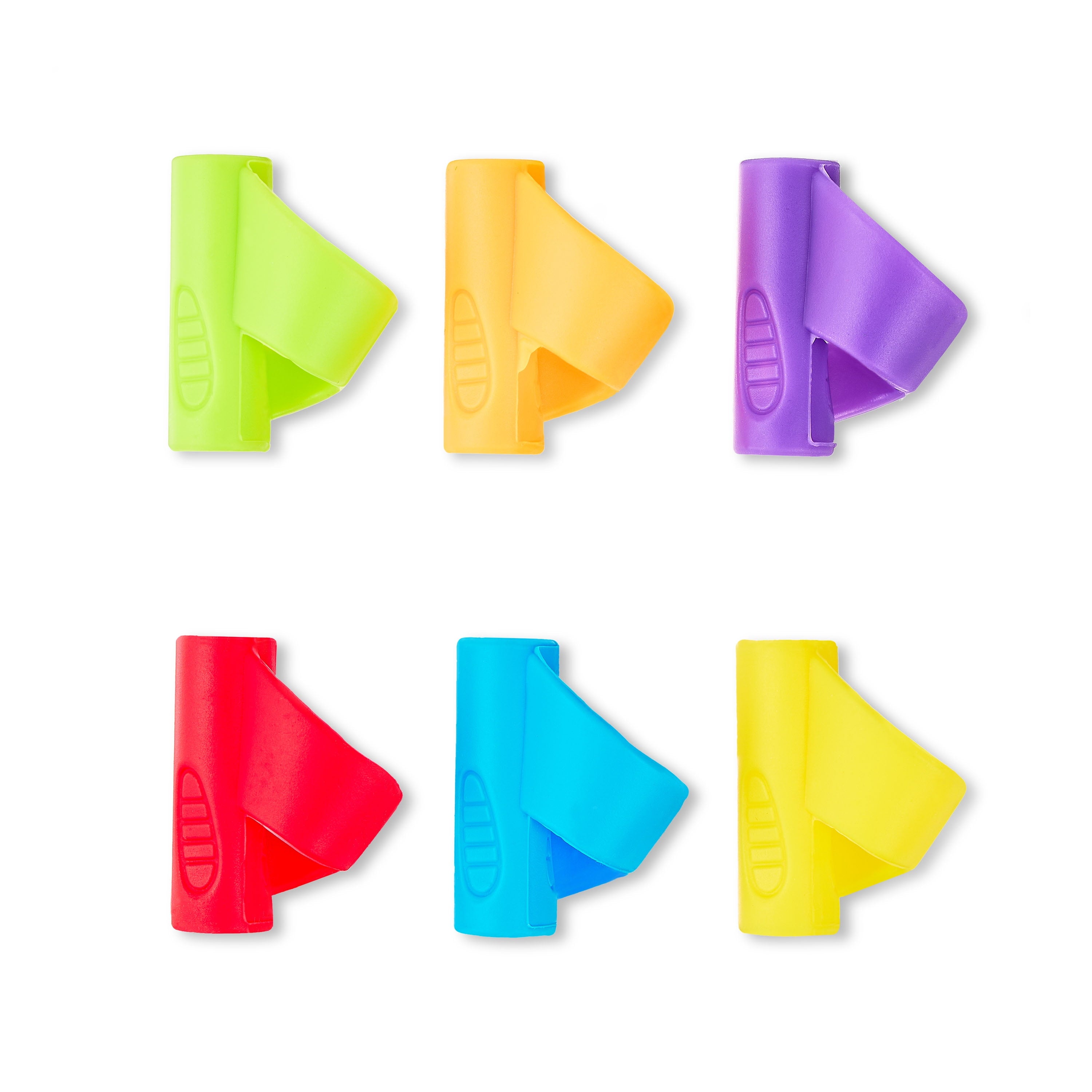 (2 pack) Pen+Gear Silicone Pencil Grip, Multicolor, 6 Count