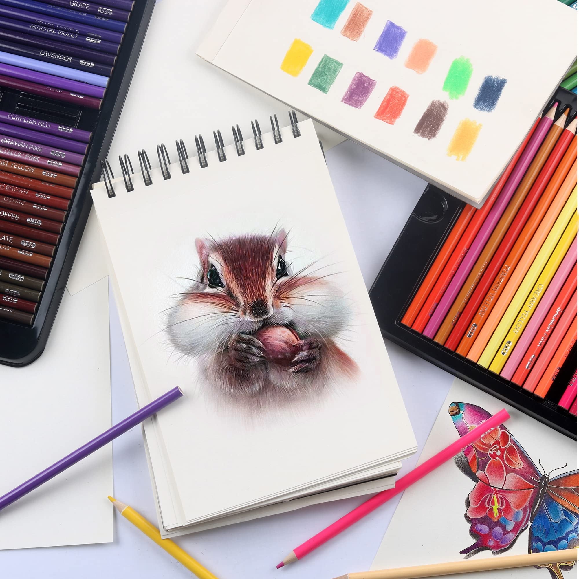 180 Colored Pencils, Rich Pigment Soft Core Coloring Pencils Set , Professional Color Pencils for Artists Kids Adults Coloring Sketching and Drawing