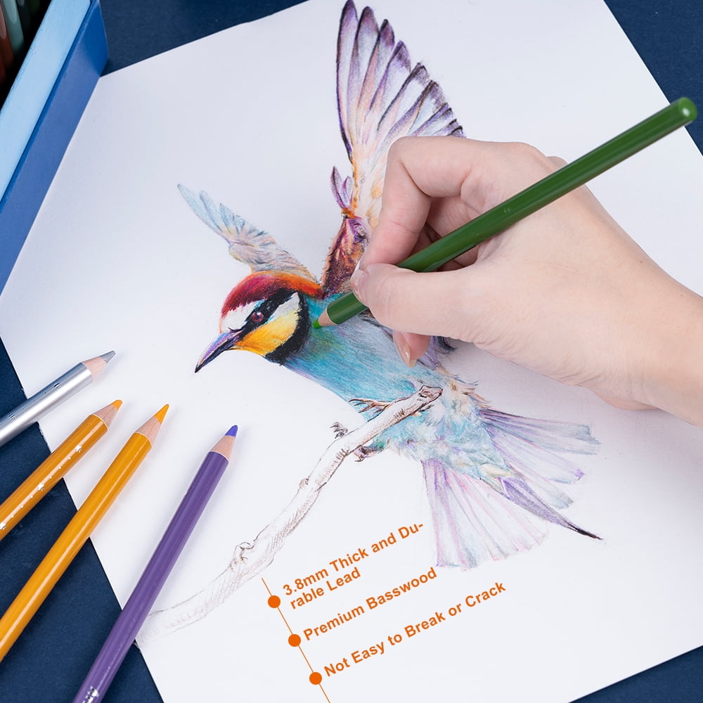 Arrtx Artist 72 Colored Pencils Set, Premium Soft Core Colored Leads for Professional, Beginners, Adult Coloring Books, Sketch Shading
