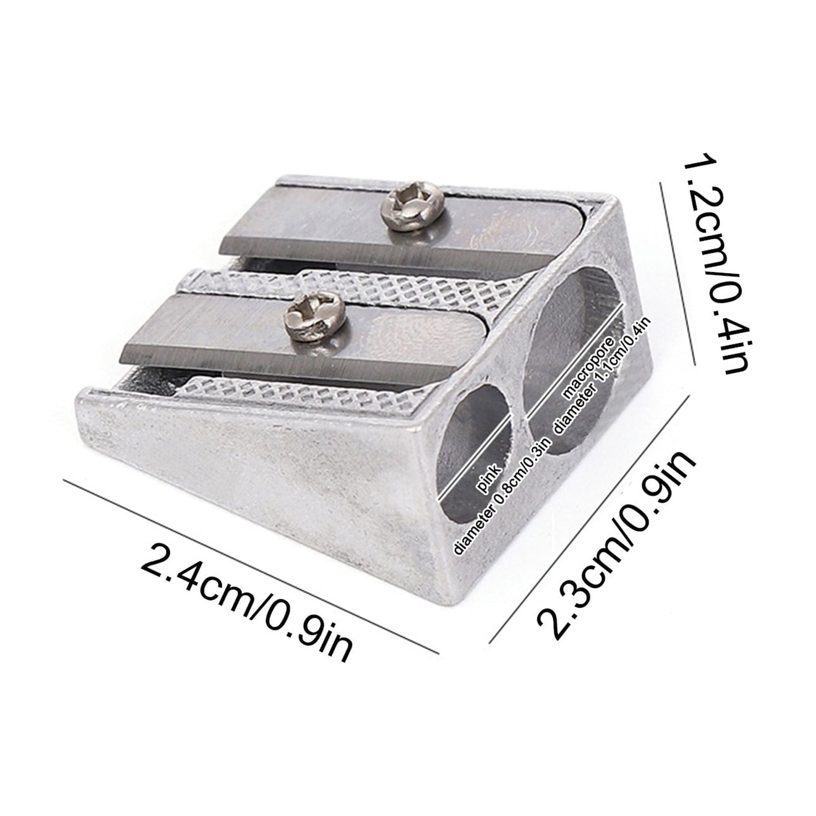 Blukids 12 Pack Mini Manual Pencil Sharpeners with One Hole Portable & Durable Aluminum Penccil Sharpeners for Adults Office Supplies
