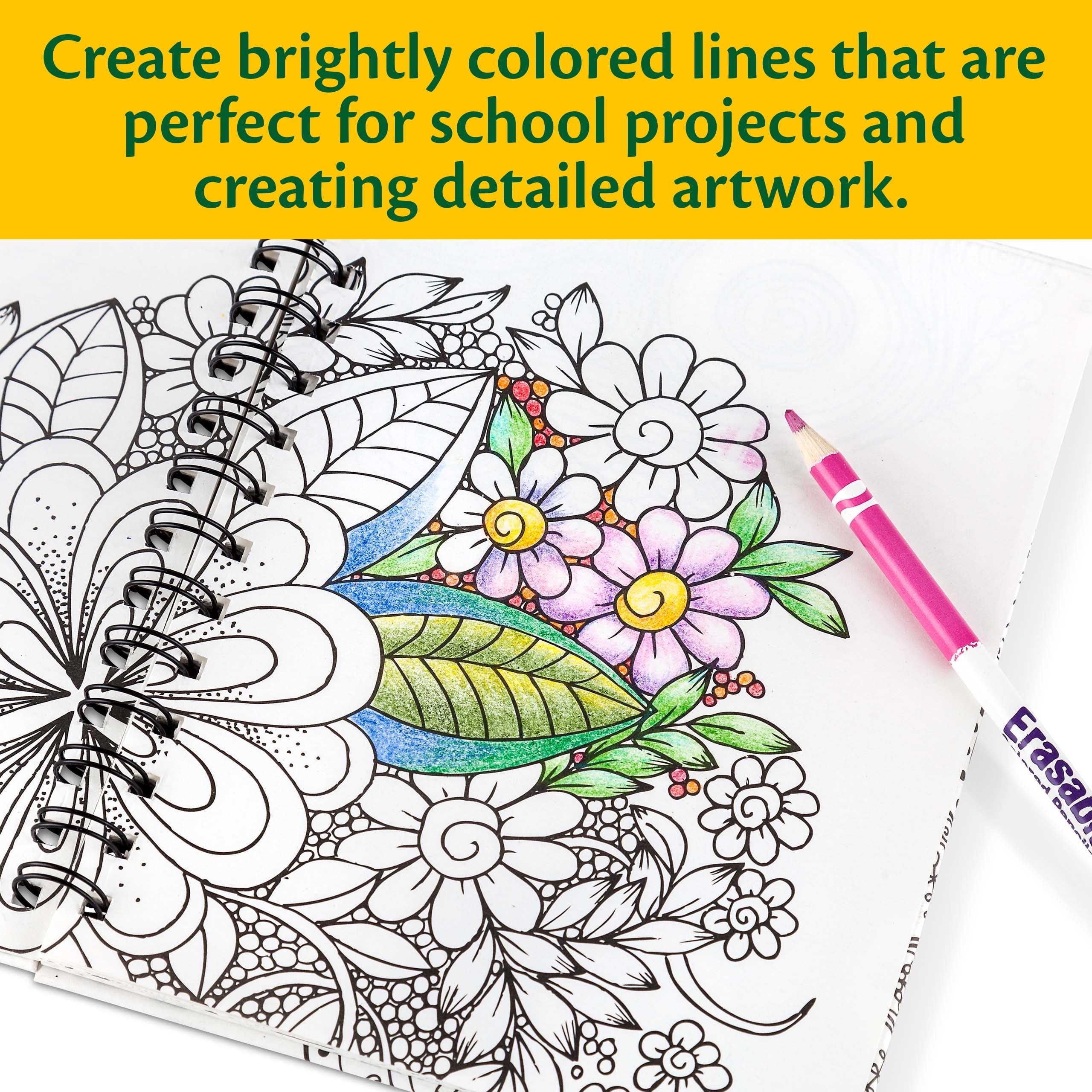 (3 pack) Crayola Erasable Colored Pencils, 24 Ct, School Supplies for Kids and Teachers, Classroom Supplies, Gift