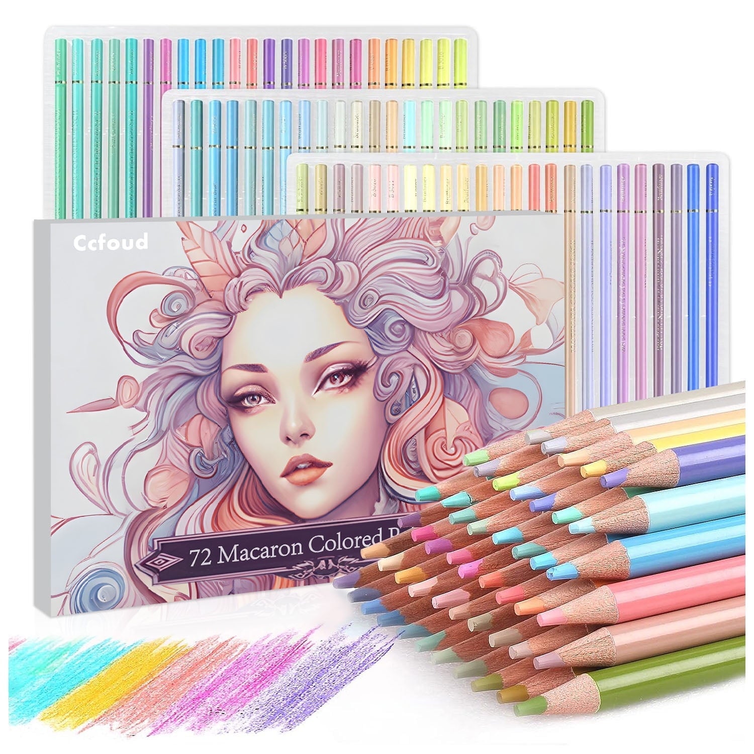 72 Colored Pencil Set, Professional Pastel Coloring Pencils, Art Drawing Pencils for  Adults Coloring Books Kids Beginners Blending Shading Sketching