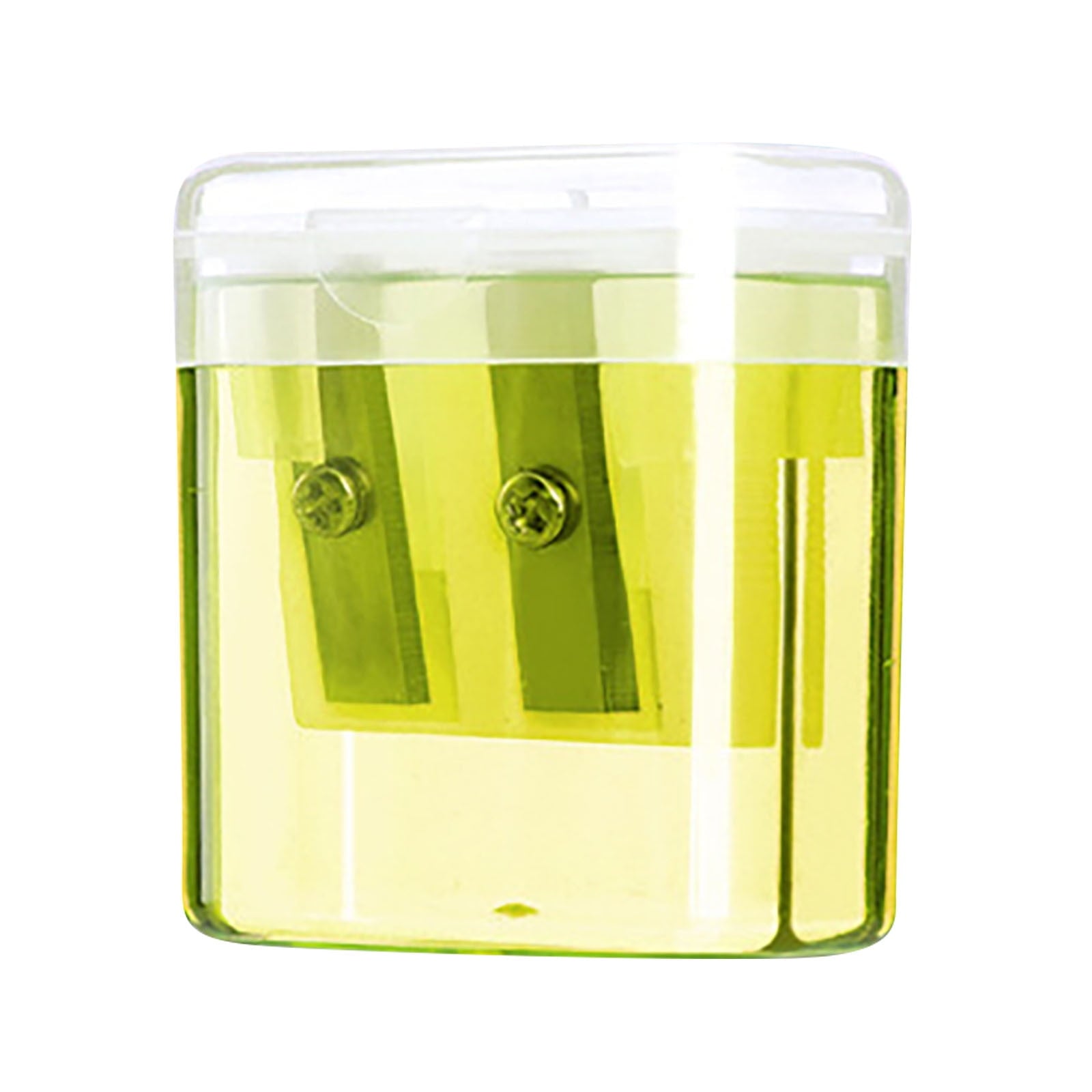 1pcs Pencil Sharpeners with Lid Manual Dual Holes Pencil Sharpener With Cover Color Pencil Sharpener For Teens Portable Oval Manual Pencil Sharpener For Office College Supplies