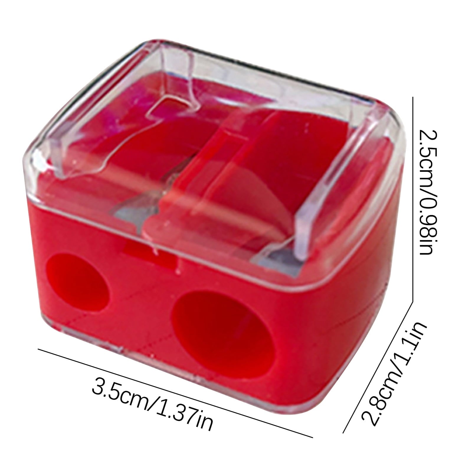 Ausyst Manual Pencil Sharpeners, Plastic Roll, Red