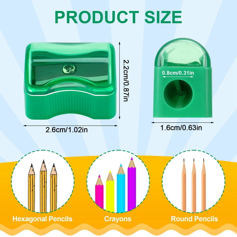 AOWOO 72Pack Pencil Sharpeners in Bulk, Colorful Pocket Sized Mini Handheld Pencil Sharpener for Students, Perfect for Party Favors, Goodie Bags, Classroom Prizes and School Supplies