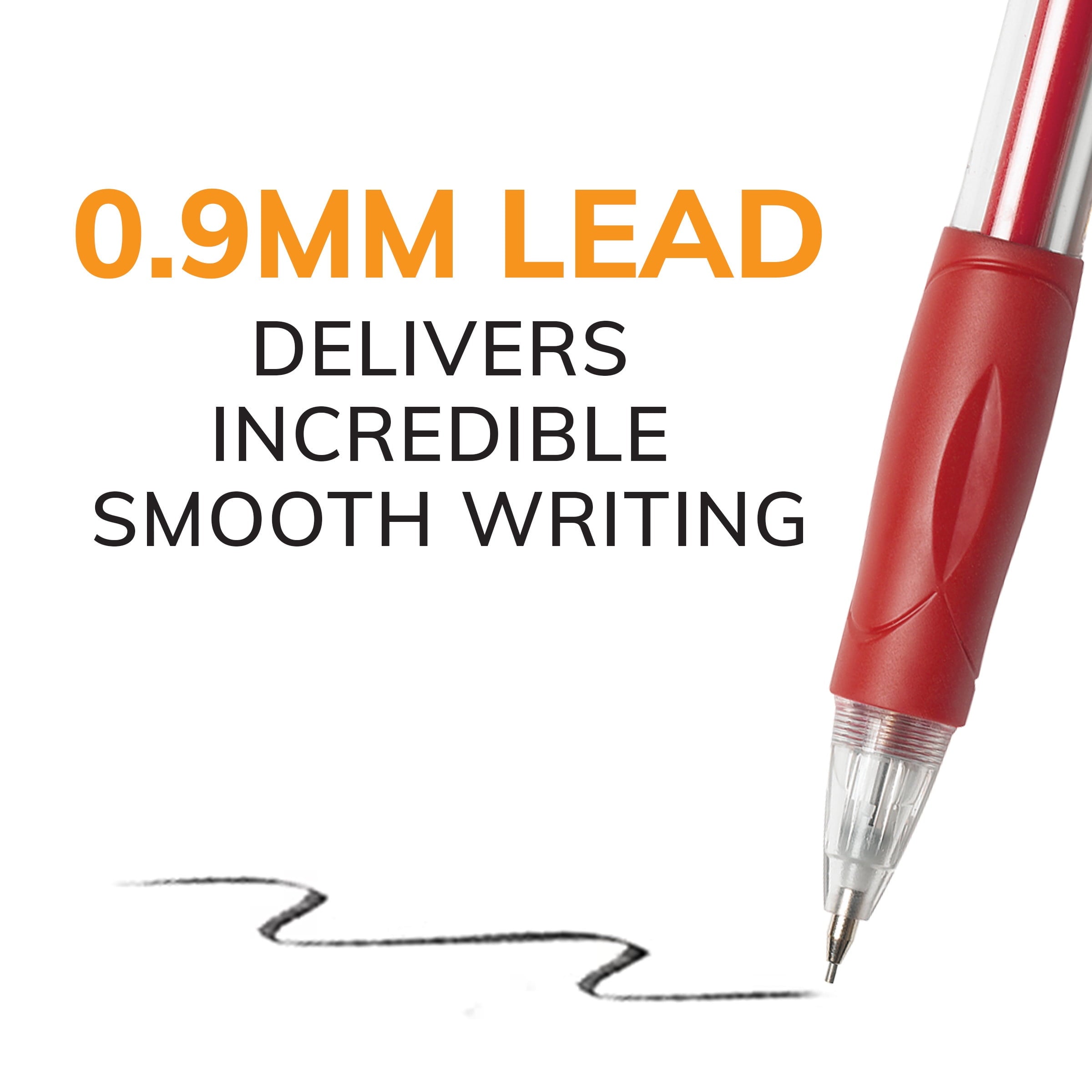 BIC Velocity Original Mechanical Pencils, 0.9 mm, #2 Lead, Assorted Barrel Colors, 5 Count