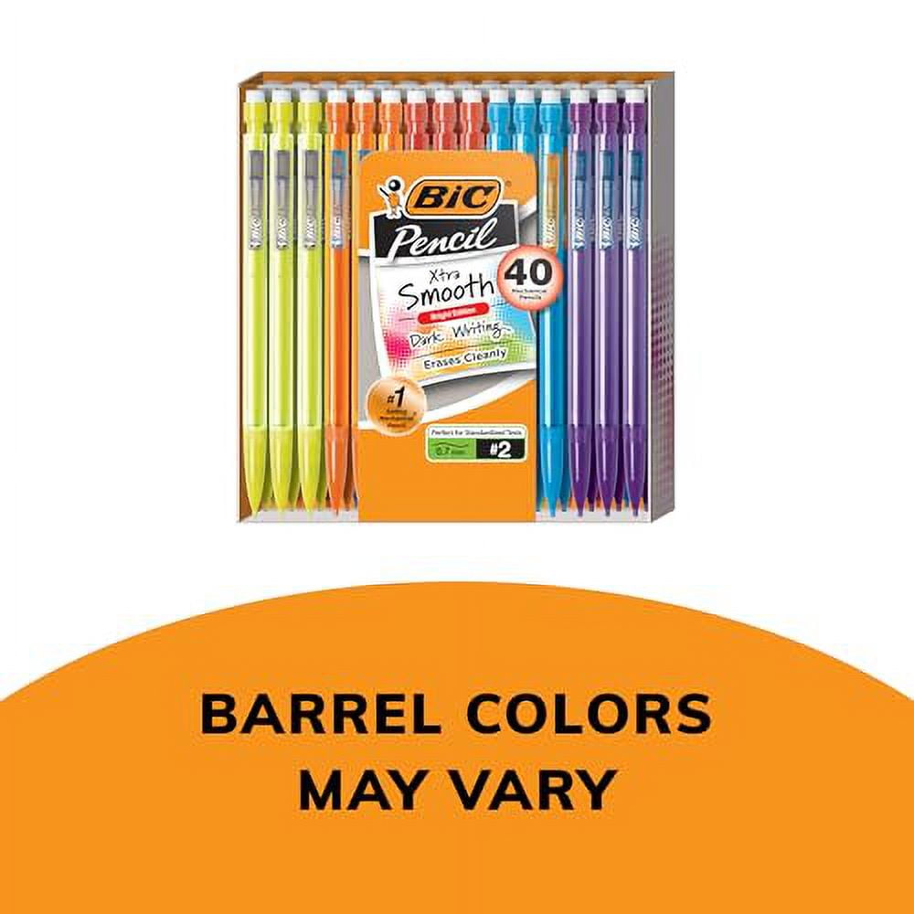 BIC Xtra-Smooth Mechanical Pencils with Erasers, 0.7mm, 40 Count