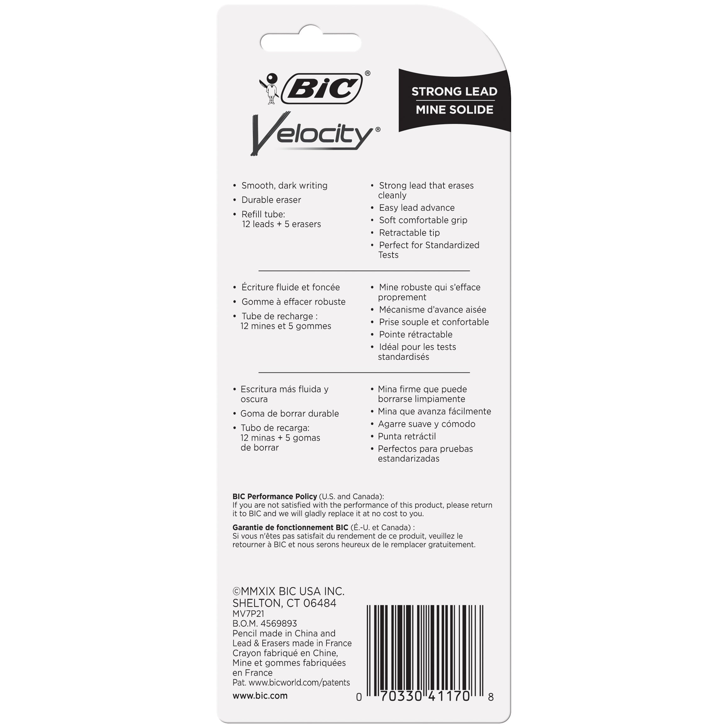 BIC Velocity Original Mechanical Pencil, Medium Point (0.7 mm), 2-Count