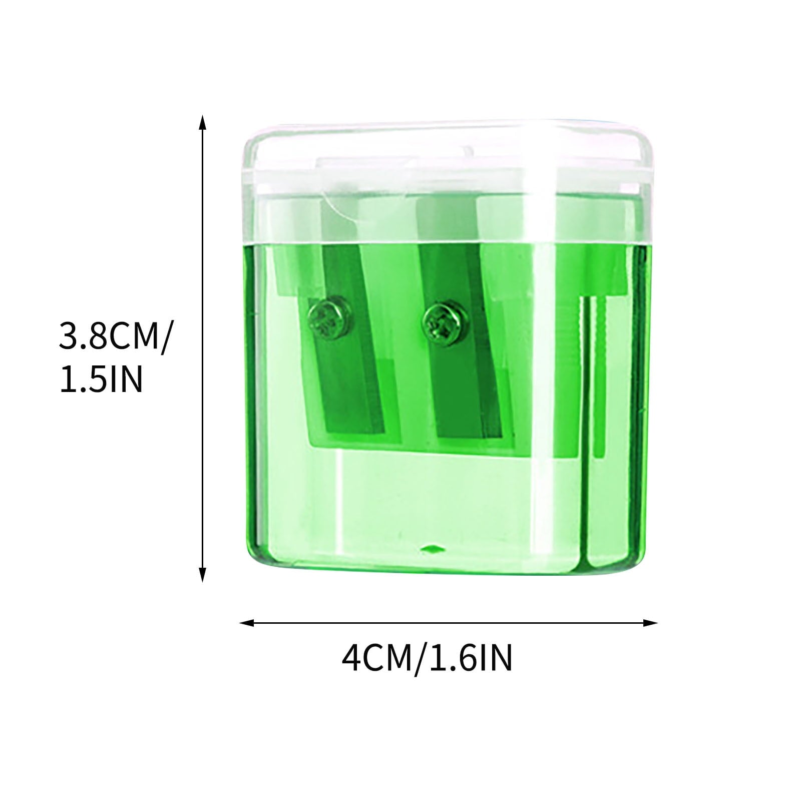 1pcs Pencil Sharpeners with Lid Manual Dual Holes Pencil Sharpener With Cover Color Pencil Sharpener For Teens Portable Oval Manual Pencil Sharpener For Office College Supplies
