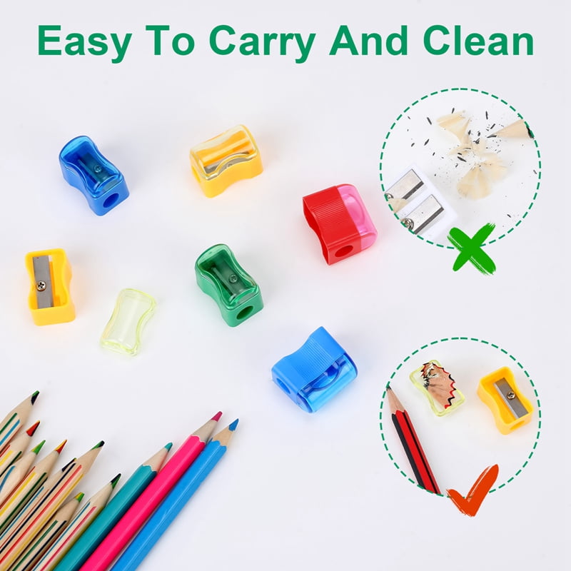 AOWOO 72Pack Pencil Sharpeners in Bulk, Colorful Pocket Sized Mini Handheld Pencil Sharpener for Students, Perfect for Party Favors, Goodie Bags, Classroom Prizes and School Supplies