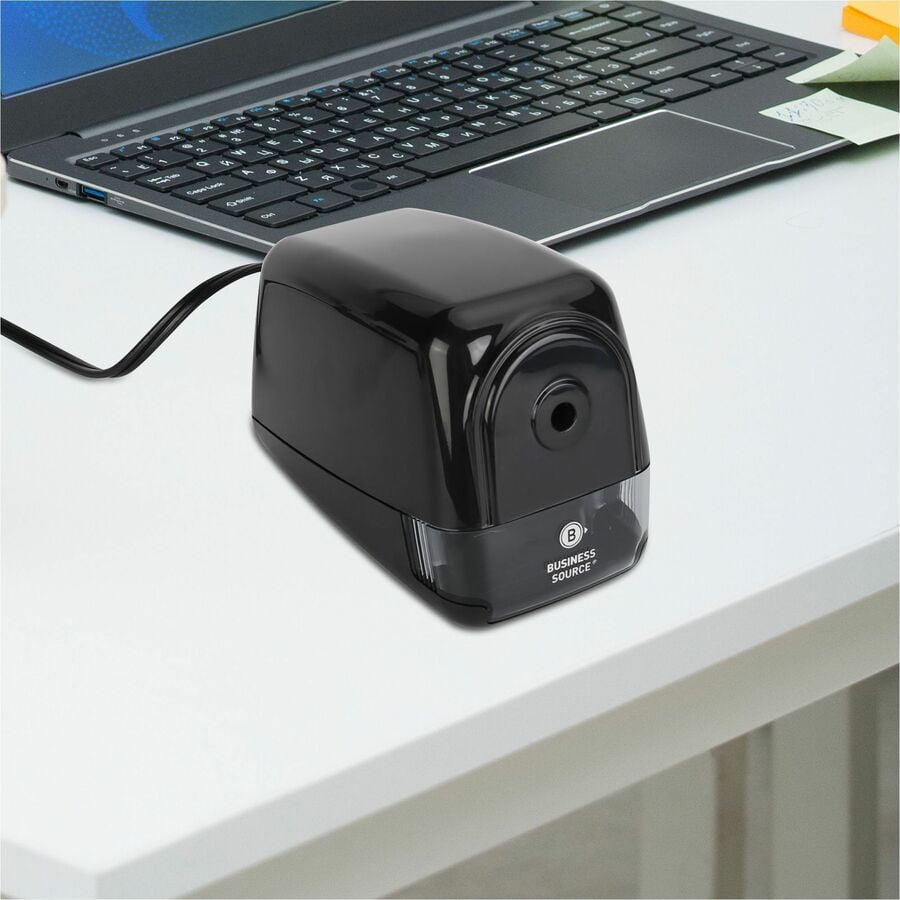Business Source, BSN02869, Electric Pencil Sharpener, 1 Each, Black