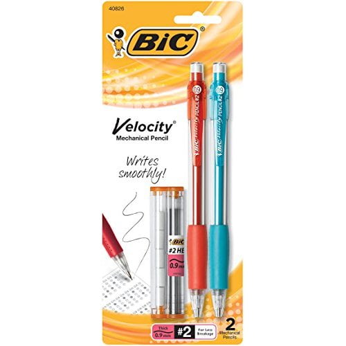 BIC Velocity Original Mechanical Pencil, Thick Point (0.9 mm), 2 Count