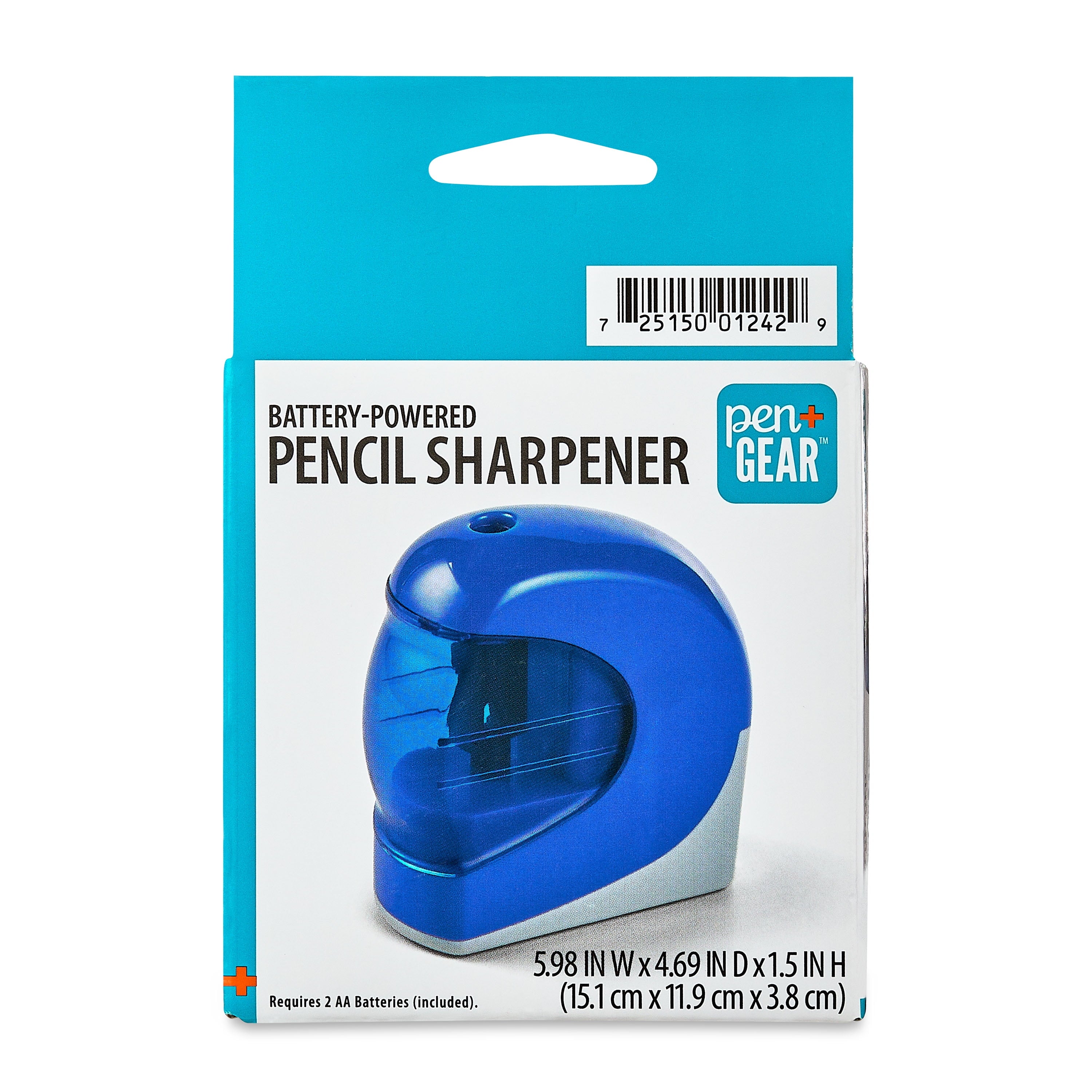 (3 pack) Pen+Gear Battery-Operated Pencil Sharpener, Blue