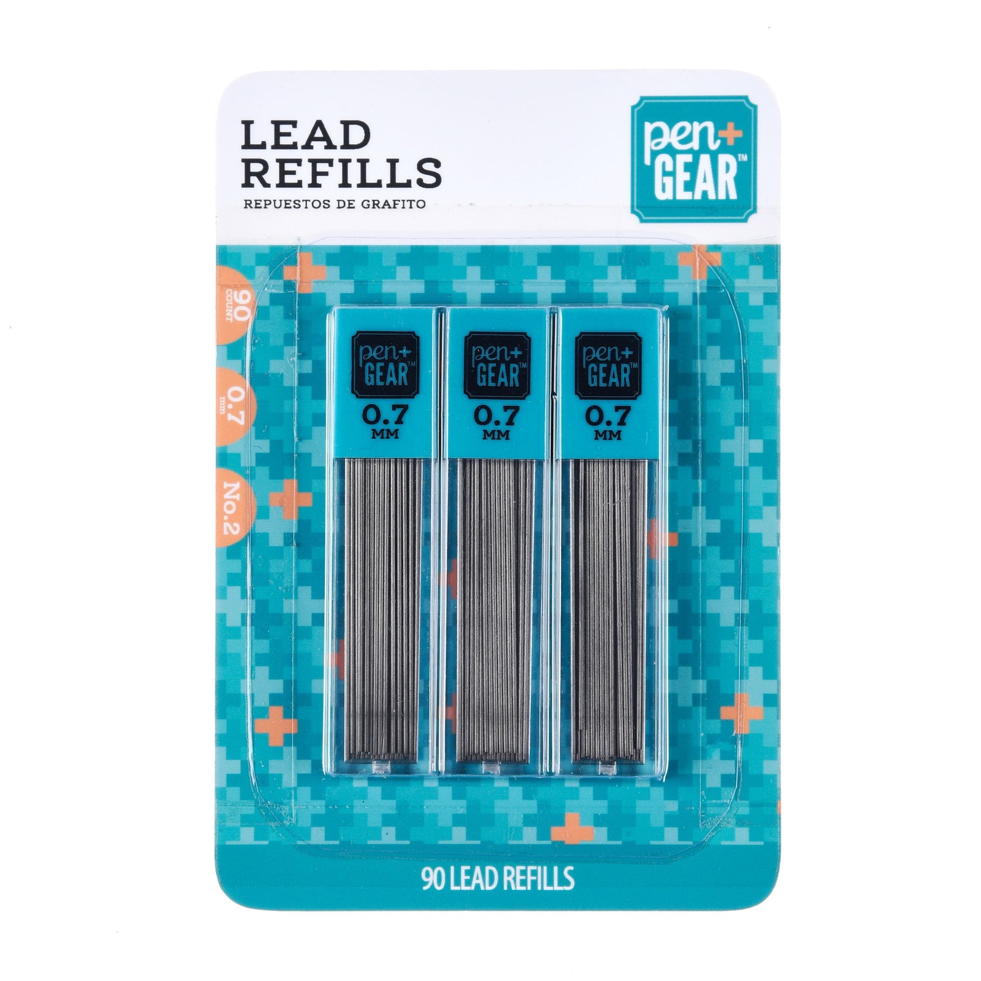 (3 pack) Pen+Gear No. 2 Mechanical Pencil Dark Lead Refills, Pencil Lead Grade, 0.7mm, 90 Count