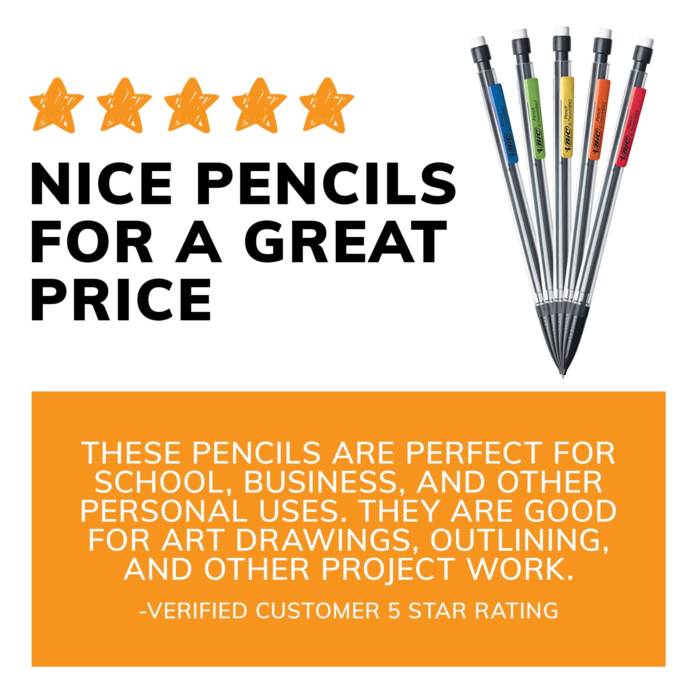 (2 pack) BIC Xtra Smooth Mechanical Pencil, 0.7 mm, 10 Count