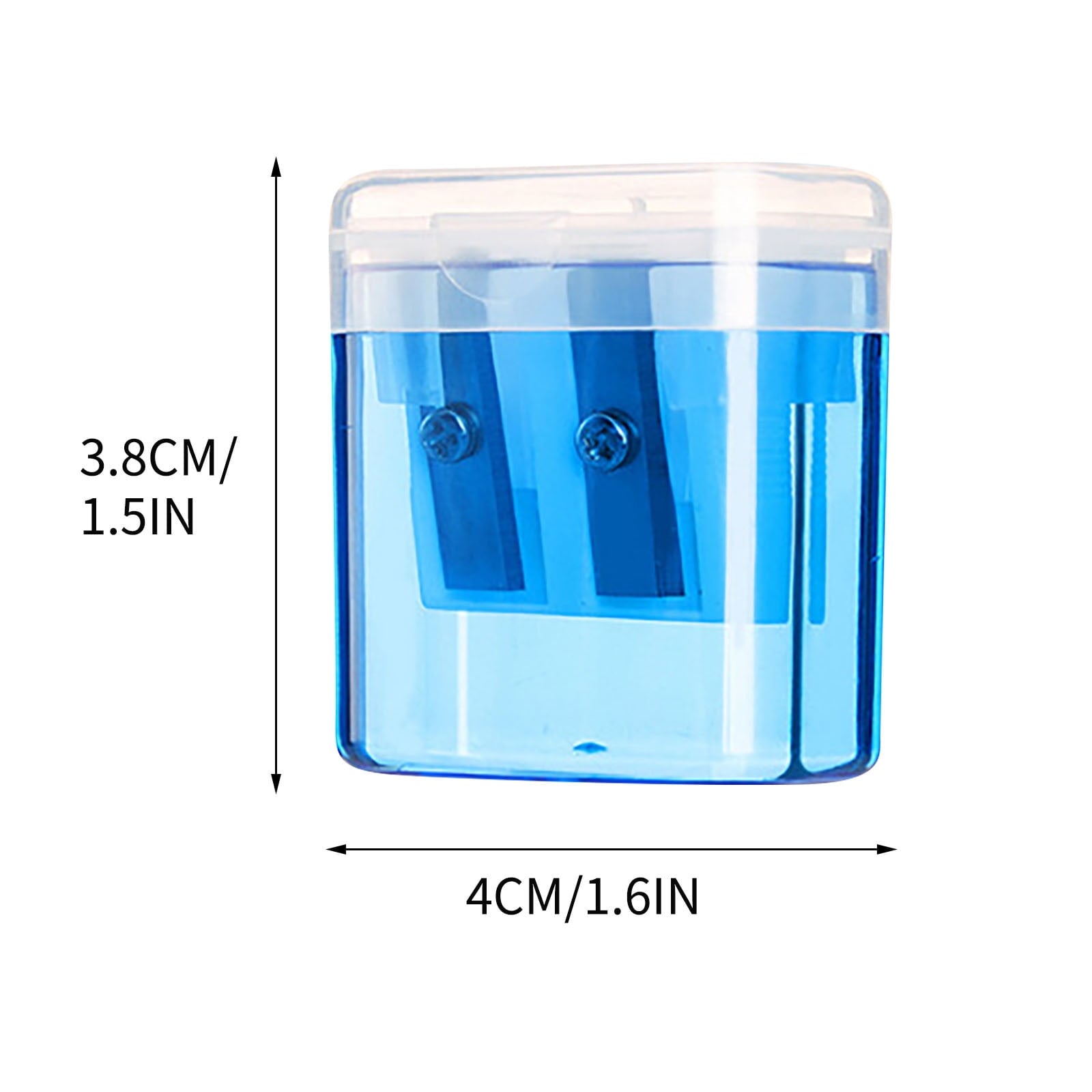1pcs Pencil Sharpeners with Lid Manual Dual Holes Pencil Sharpener With Cover Color Pencil Sharpener For Teens Portable Oval Manual Pencil Sharpener For Office College Supplies