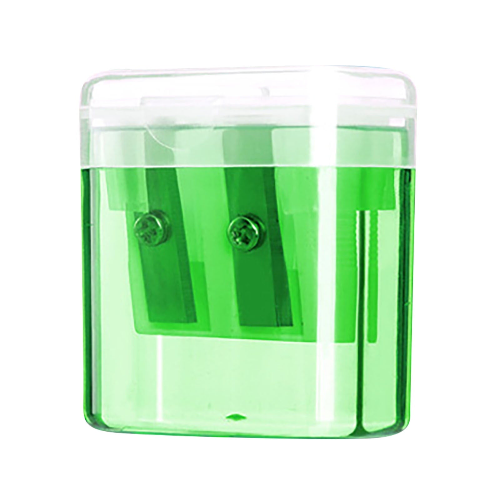 1pcs Pencil Sharpeners with Lid Manual Dual Holes Pencil Sharpener With Cover Color Pencil Sharpener For Teens Portable Oval Manual Pencil Sharpener For Office College Supplies