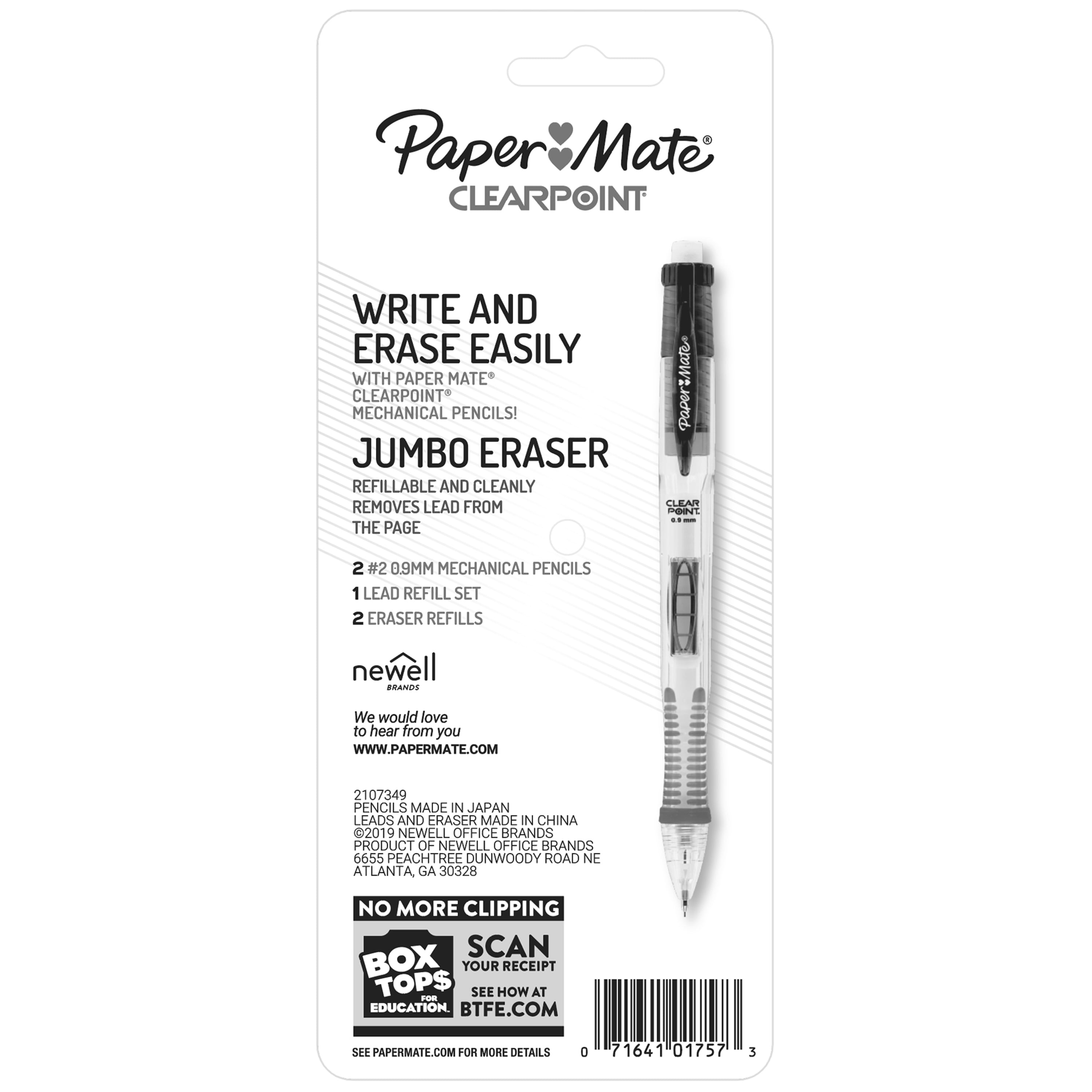 (3 pack) Paper Mate Clearpoint Mechanical Pencils Starter Kit, HB #2 Lead (0.9mm), Assorted Barrels, 2 Count
