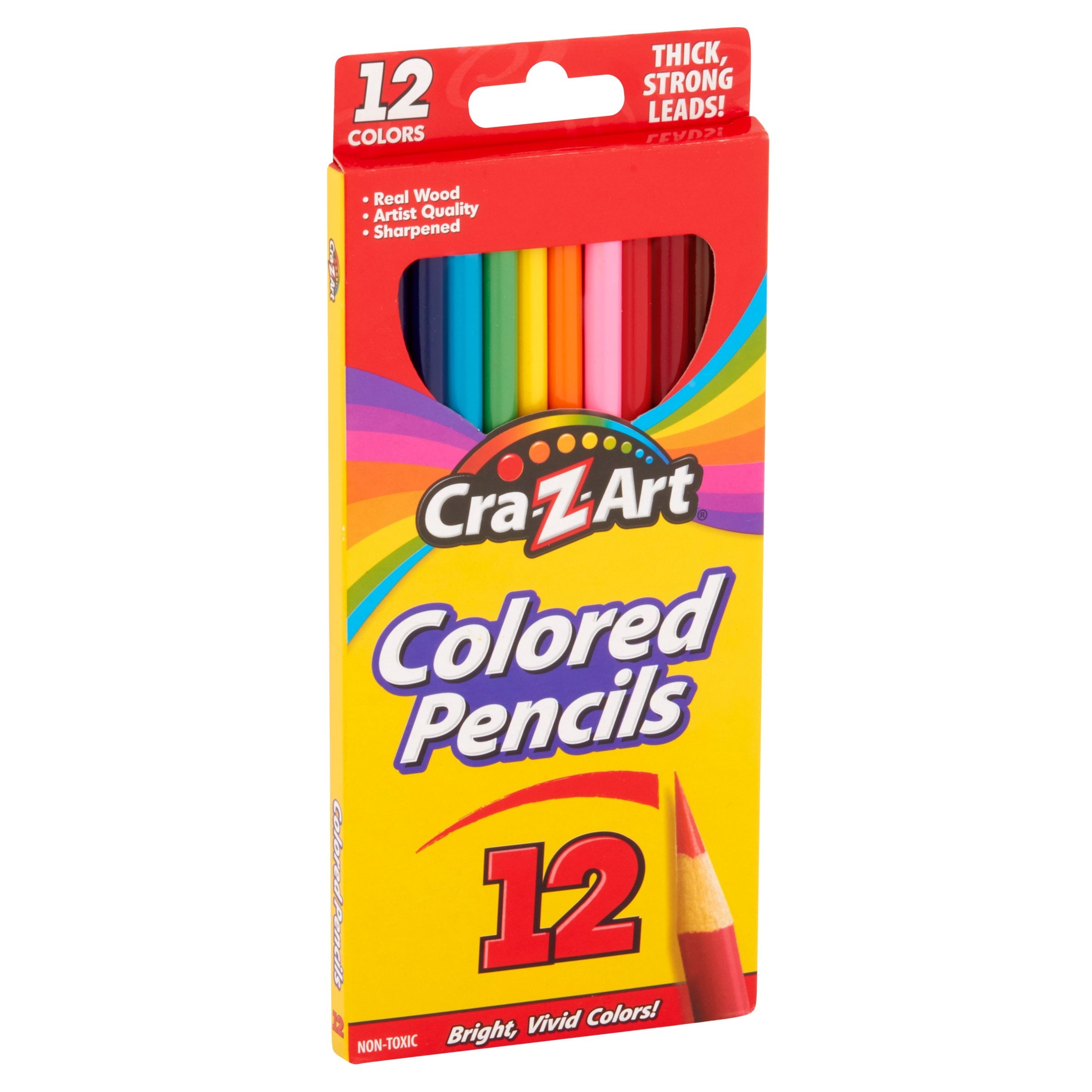 (4 pack) Cra-Z-Art Colored Pencils, 12 Assorted Colors, School Supplies, Classroom Supplies