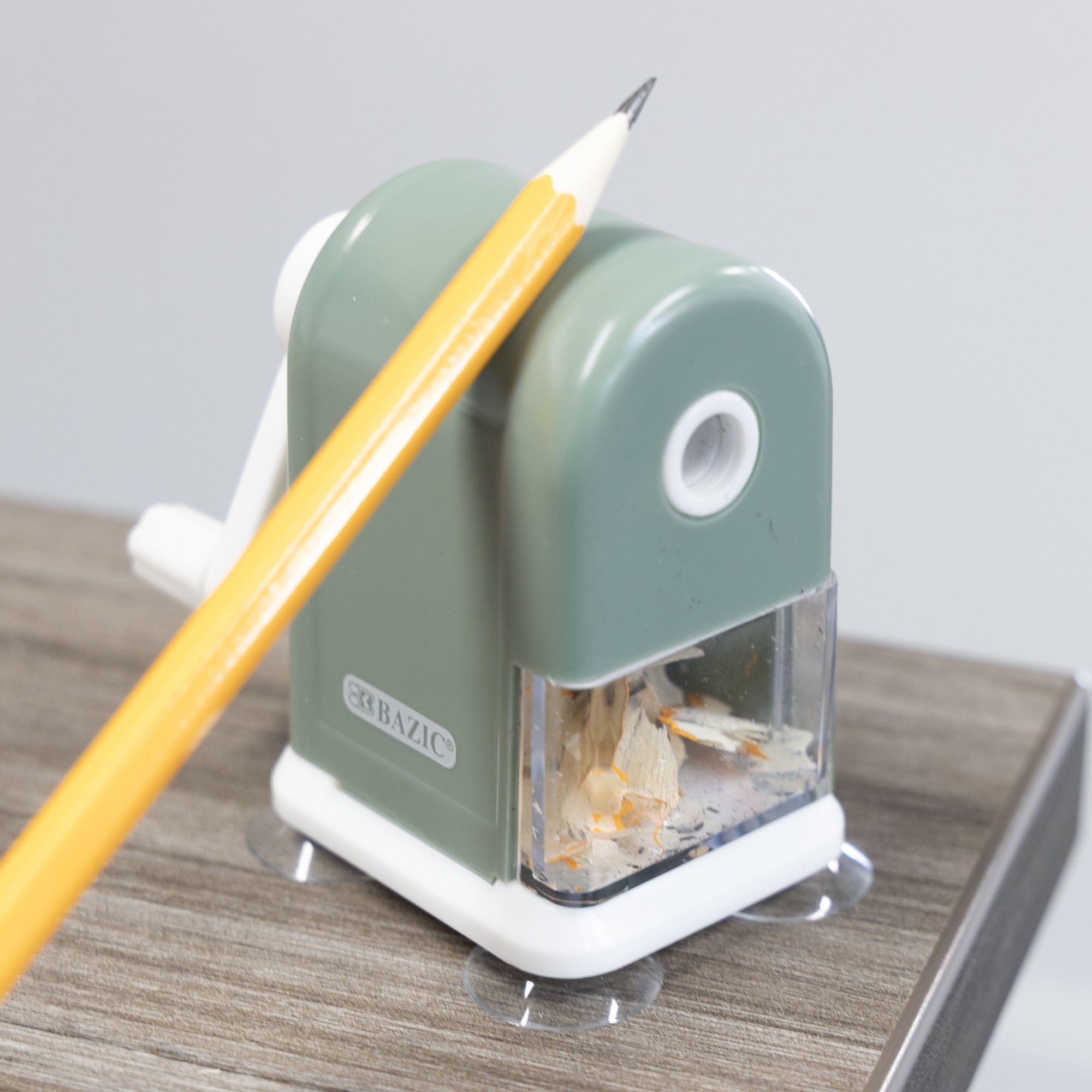 BAZIC Desktop Pencil Sharpener w/ Suction Cup Base, 6-Pack