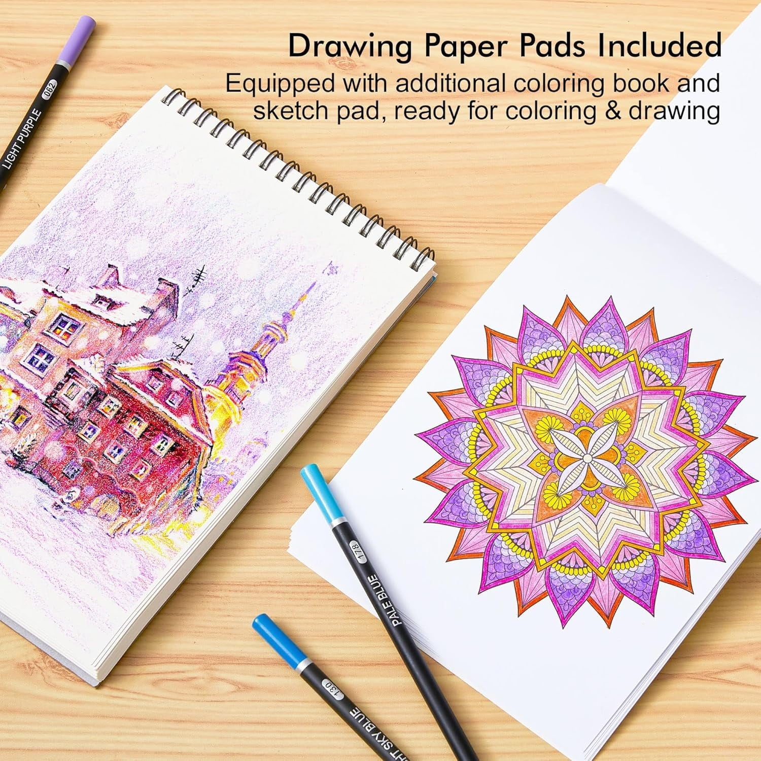 80 Colored Pencils, Shuttle Art Soft Core Coloring Pencils with Coloring Book, Sketch Pad and Sharpener, Premium Color Pencils for Adult Coloring, Sketching and Drawing