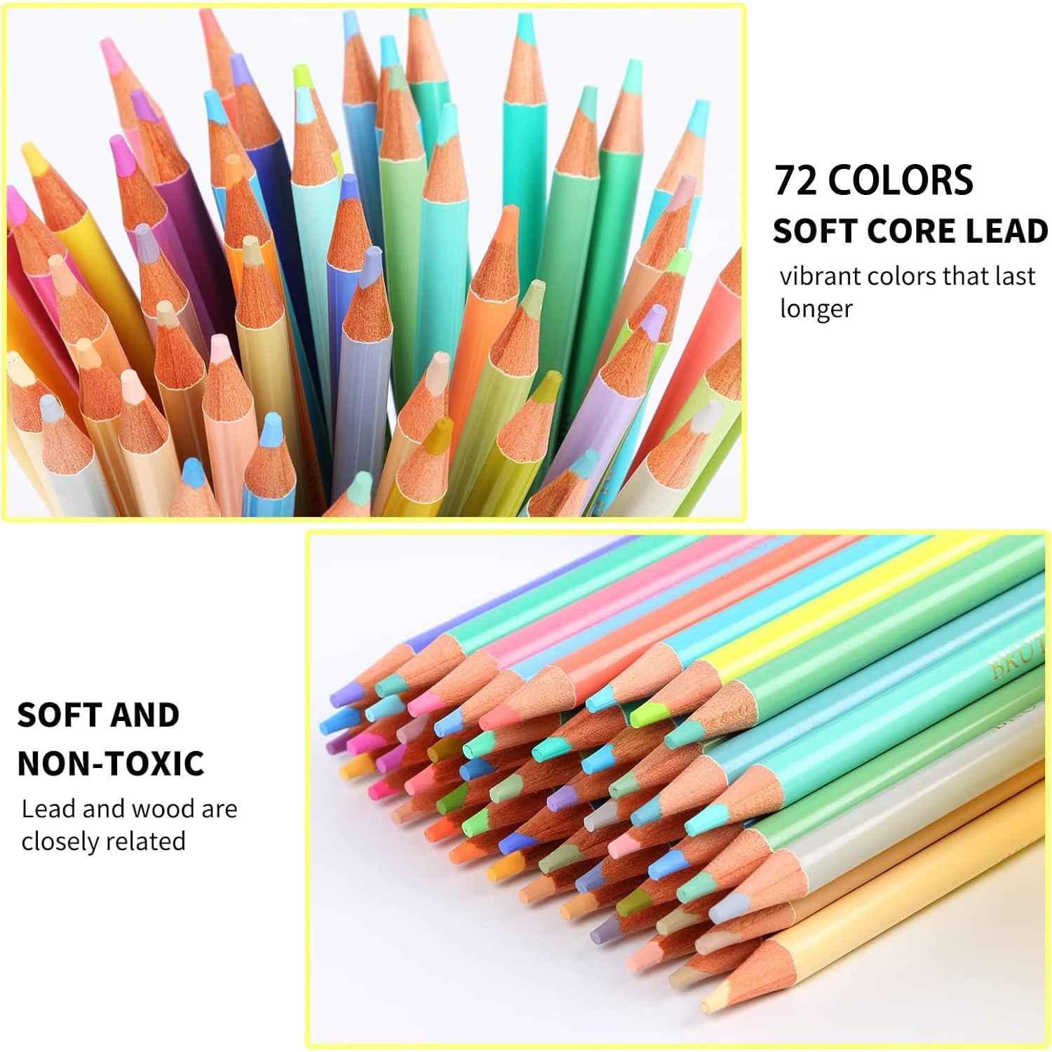 72 Colored Pencil Set, Professional Pastel Coloring Pencils, Art Drawing Pencils for  Adults Coloring Books Kids Beginners Blending Shading Sketching