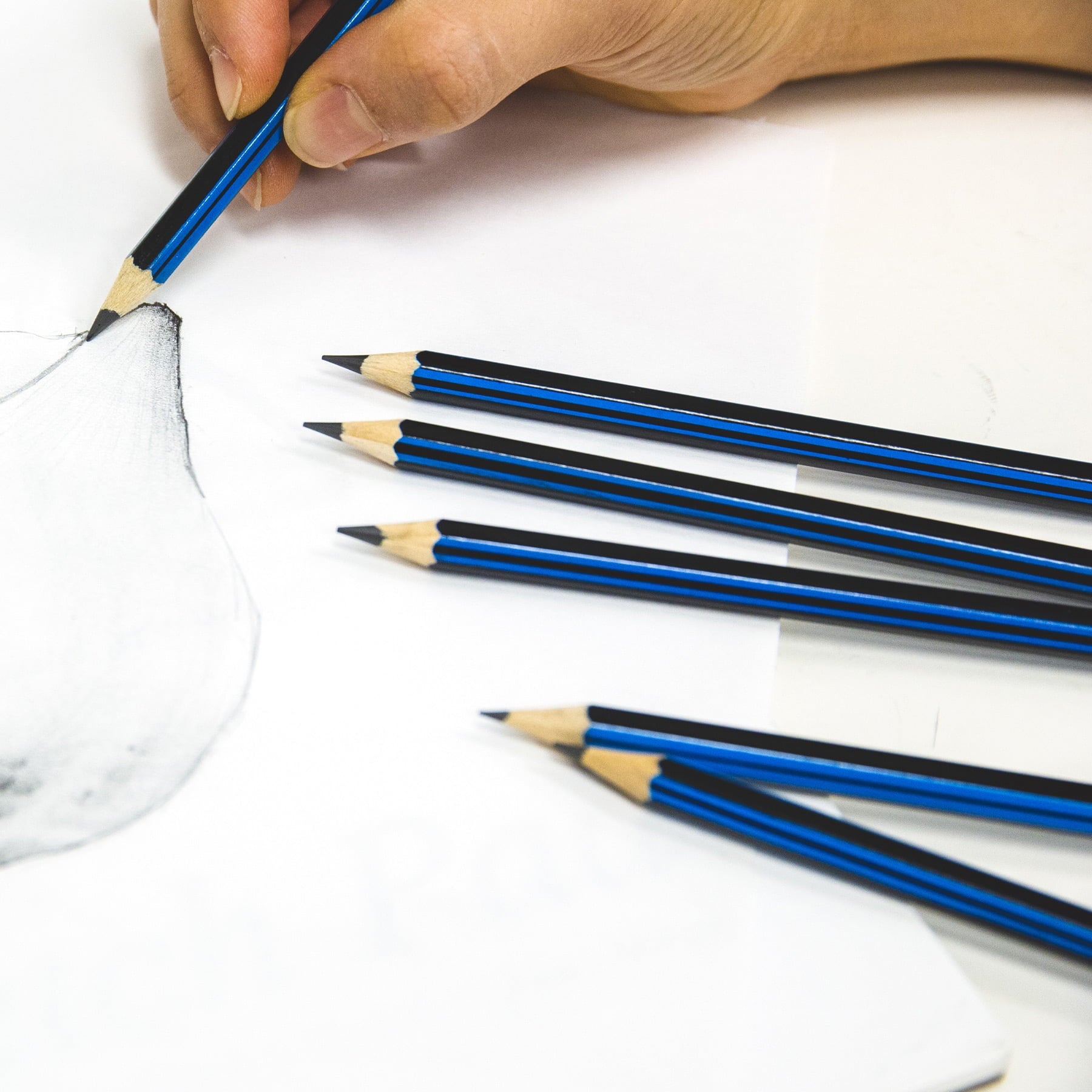 BAZIC Drawing Sketching Pencil Set, #2B, for Pro Artists (12/Pack), 1-Pack