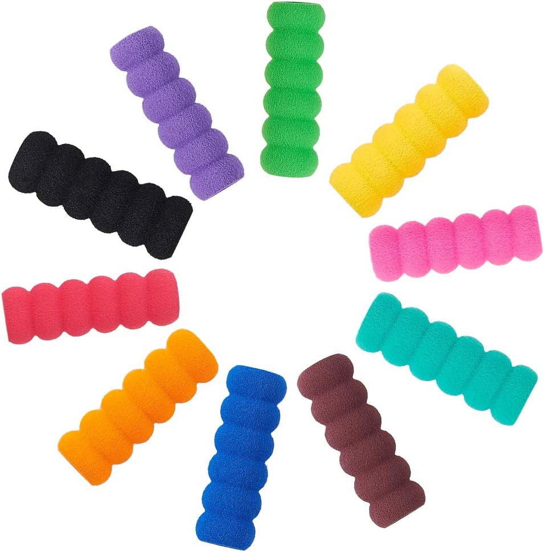 60PCS Foam Pencil Holder Grips Black Pen Grippers Pencil Cushion Pen Holder Sponge Grips Painting Drawing for Adults Arthritis Writing Relieving Fingers Fatigue