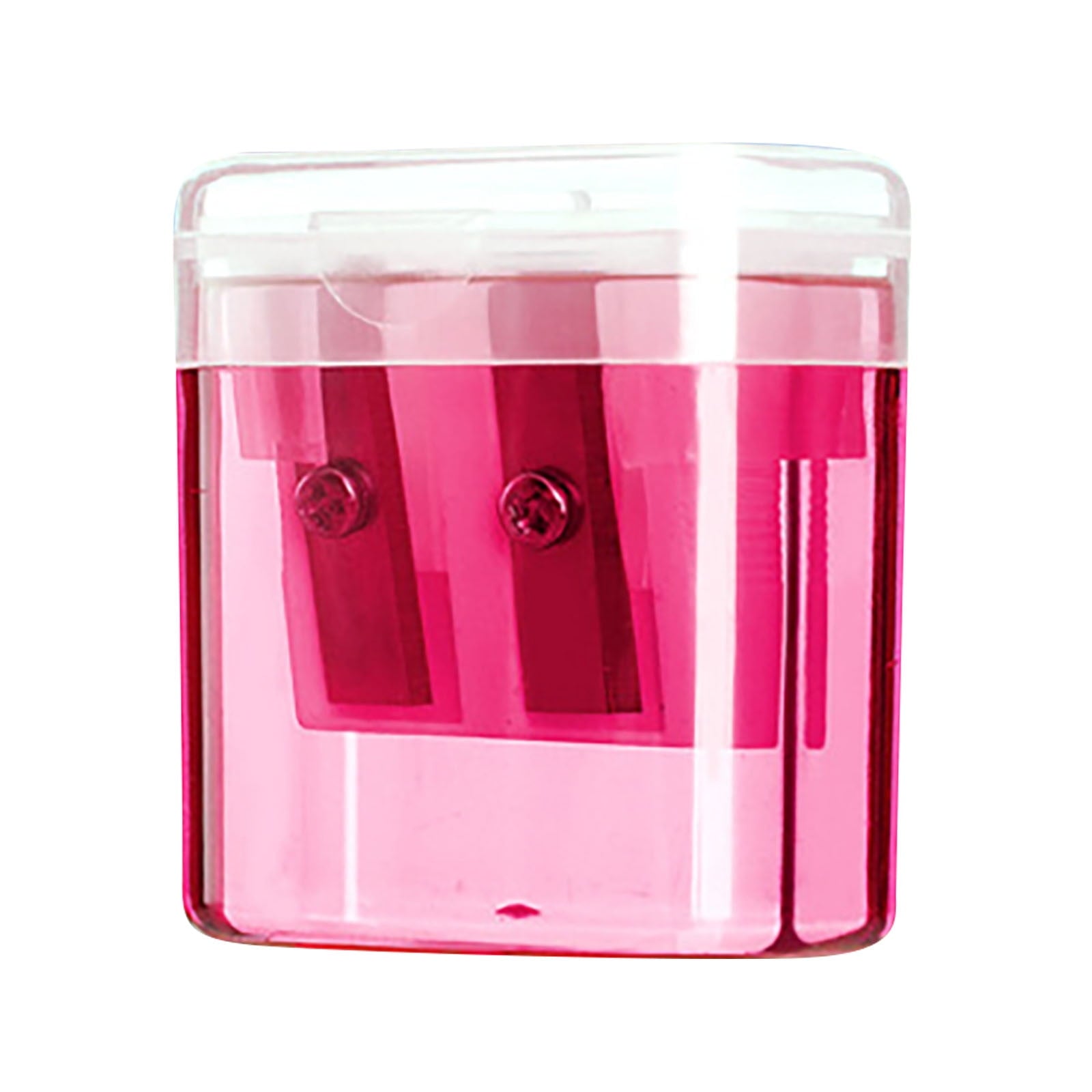 1pcs Pencil Sharpeners with Lid Manual Dual Holes Pencil Sharpener With Cover Color Pencil Sharpener For Teens Portable Oval Manual Pencil Sharpener For Office College Supplies