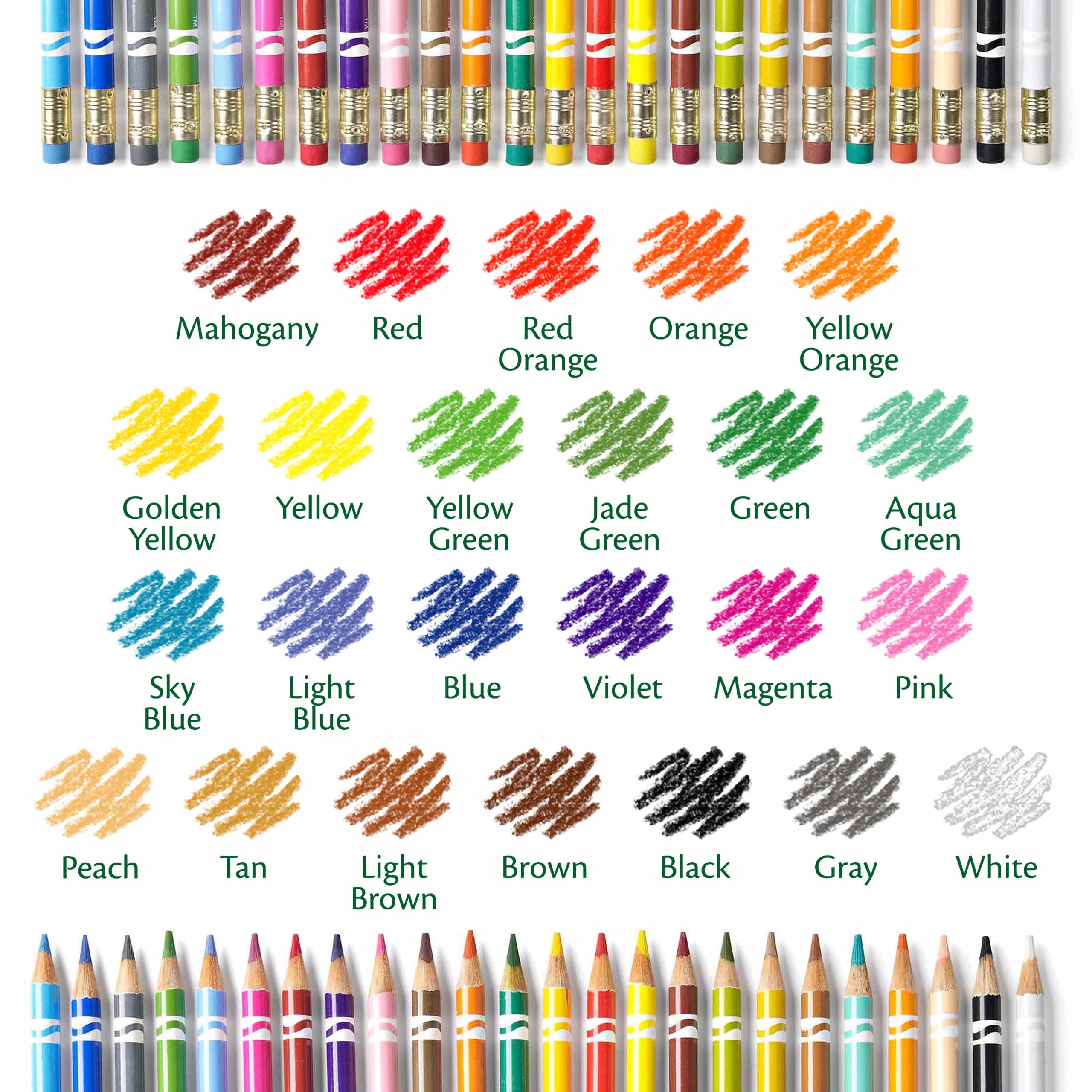 (3 pack) Crayola Erasable Colored Pencils, 24 Ct, School Supplies for Kids and Teachers, Classroom Supplies, Gift