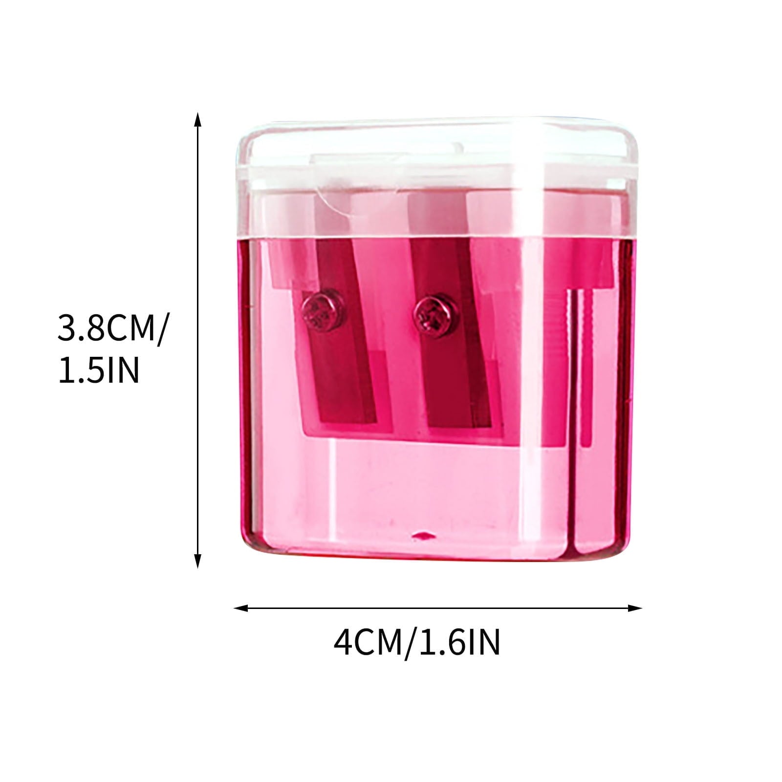 1pcs Pencil Sharpeners with Lid Manual Dual Holes Pencil Sharpener With Cover Color Pencil Sharpener For Teens Portable Oval Manual Pencil Sharpener For Office College Supplies