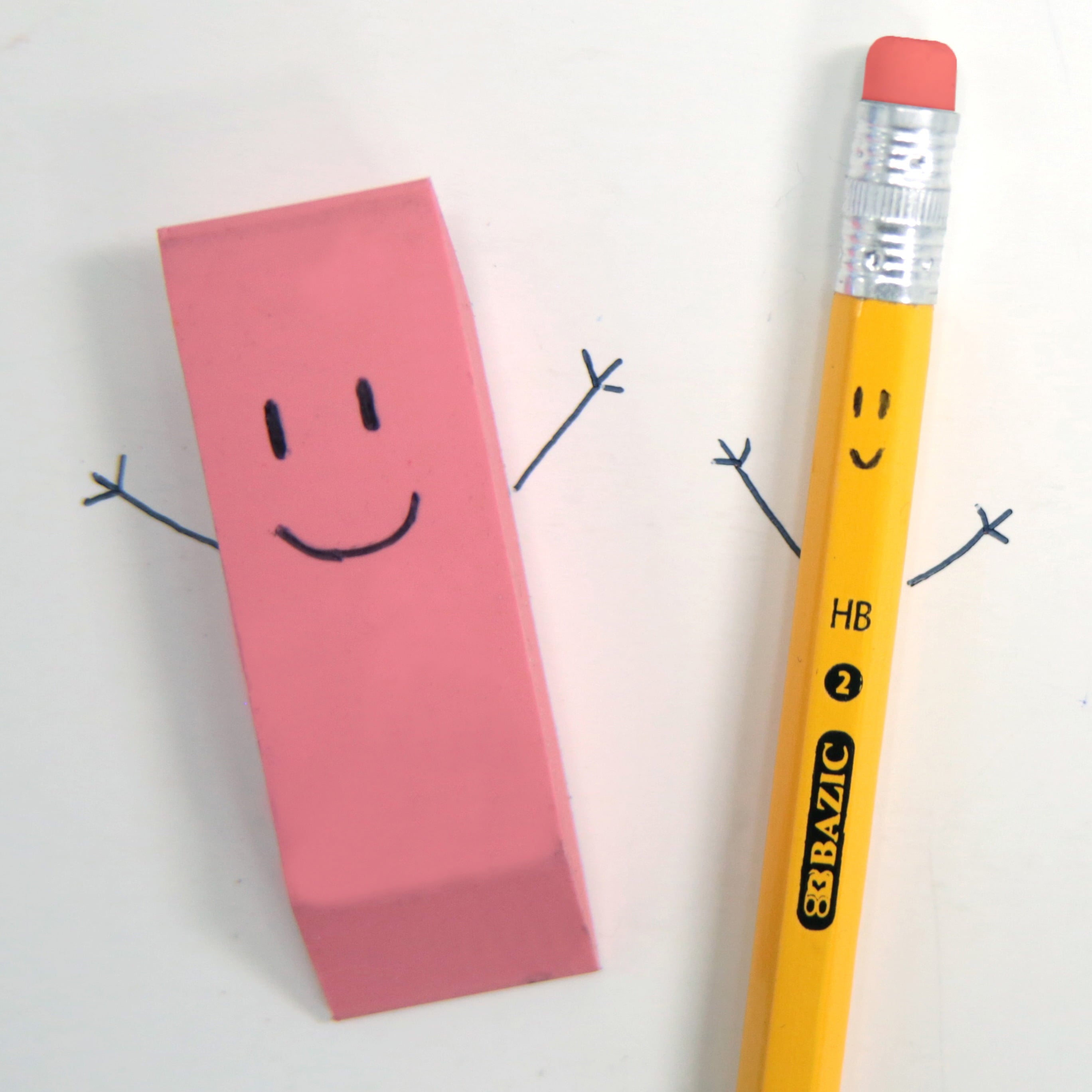 BAZIC Pencil #2 HB Pencils, Latex Free Eraser, Wood Free Yellow Unsharpened (12/Pack), 1-Pack