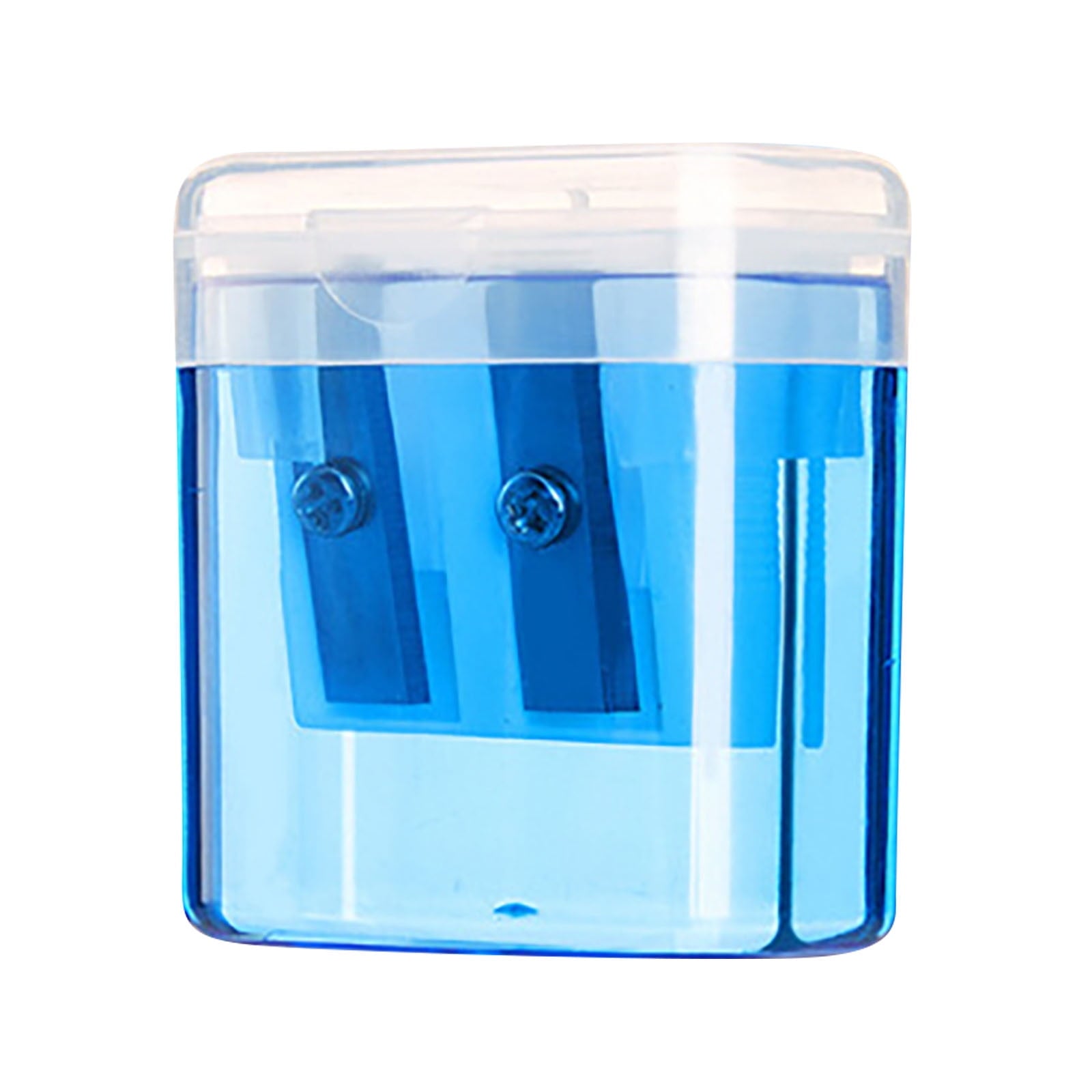 1pcs Pencil Sharpeners with Lid Manual Dual Holes Pencil Sharpener With Cover Color Pencil Sharpener For Teens Portable Oval Manual Pencil Sharpener For Office College Supplies