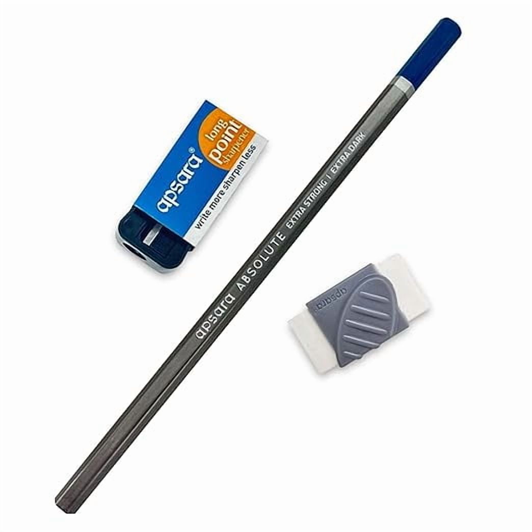 Apsara Absolute Extra Dark Pencils-Pack Of 10|Black