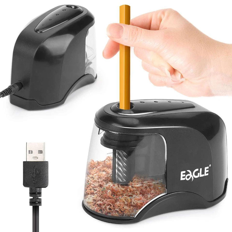 Best Automatic Electric Pencil Sharpener Helical Blade Fast Sharpen Home Office