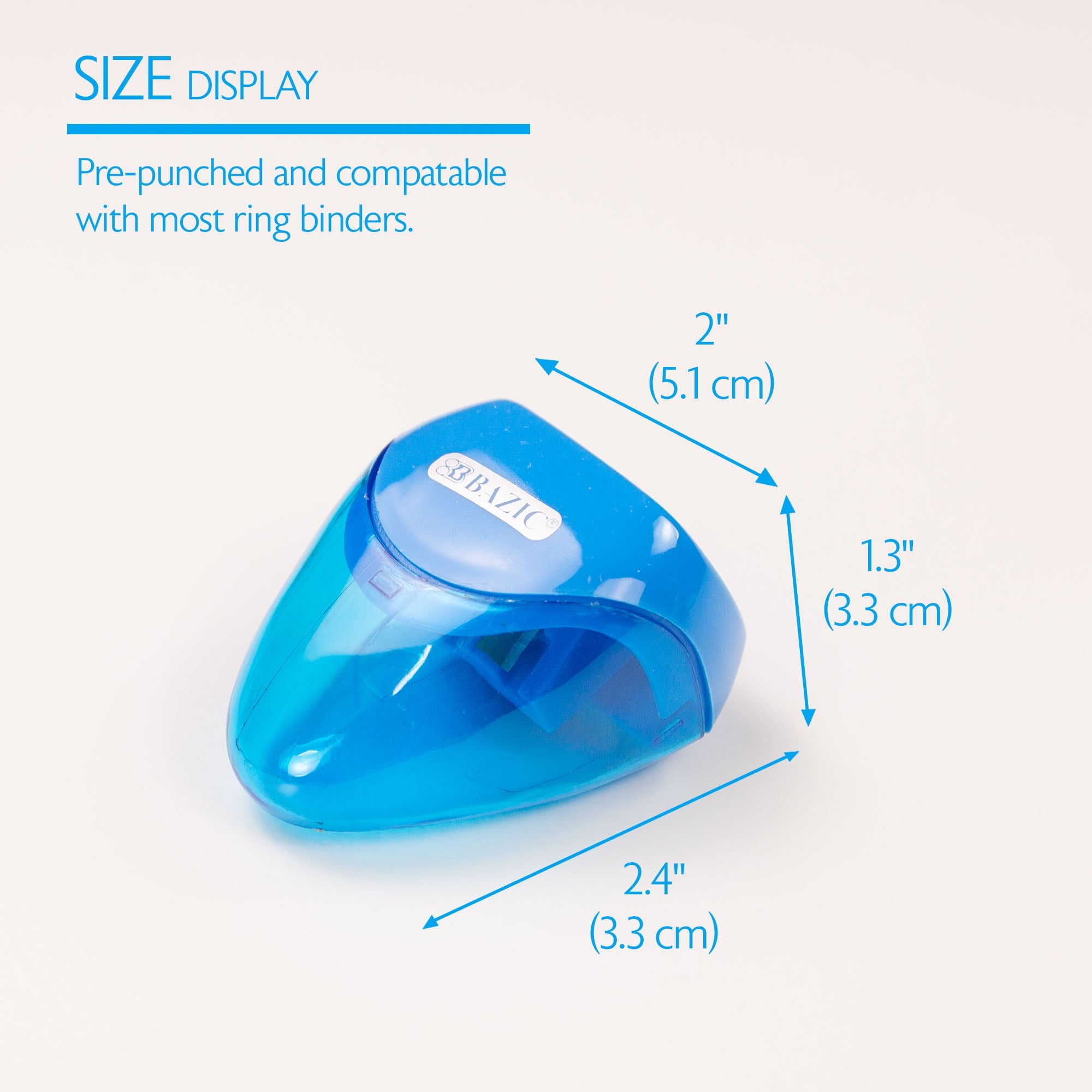 BAZIC Pencil Sharpener Dual Blades w/ Triangle Receptacle, (2/Pack), 3-Pack