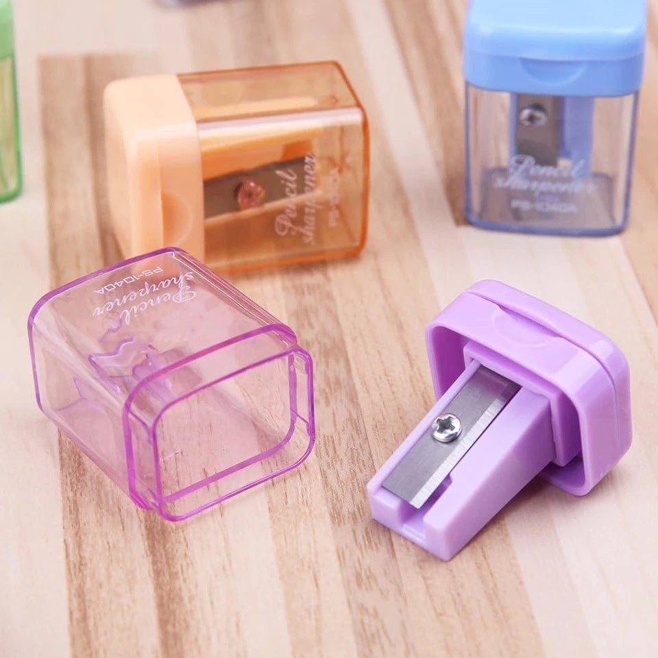 1Pc Color Mini Manual Portable Pencil Sharpener For Student Office Statio