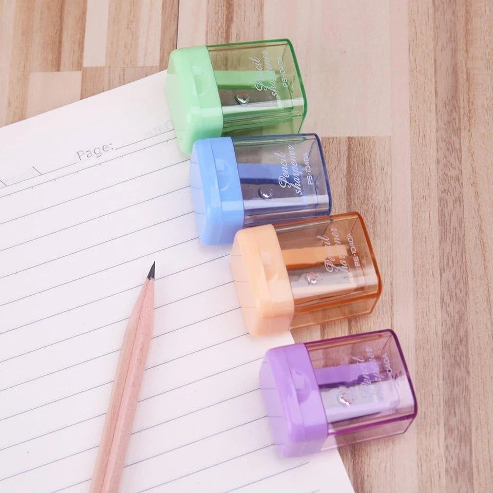 1Pc Color Mini Manual Portable Pencil Sharpener For Student Office Statio