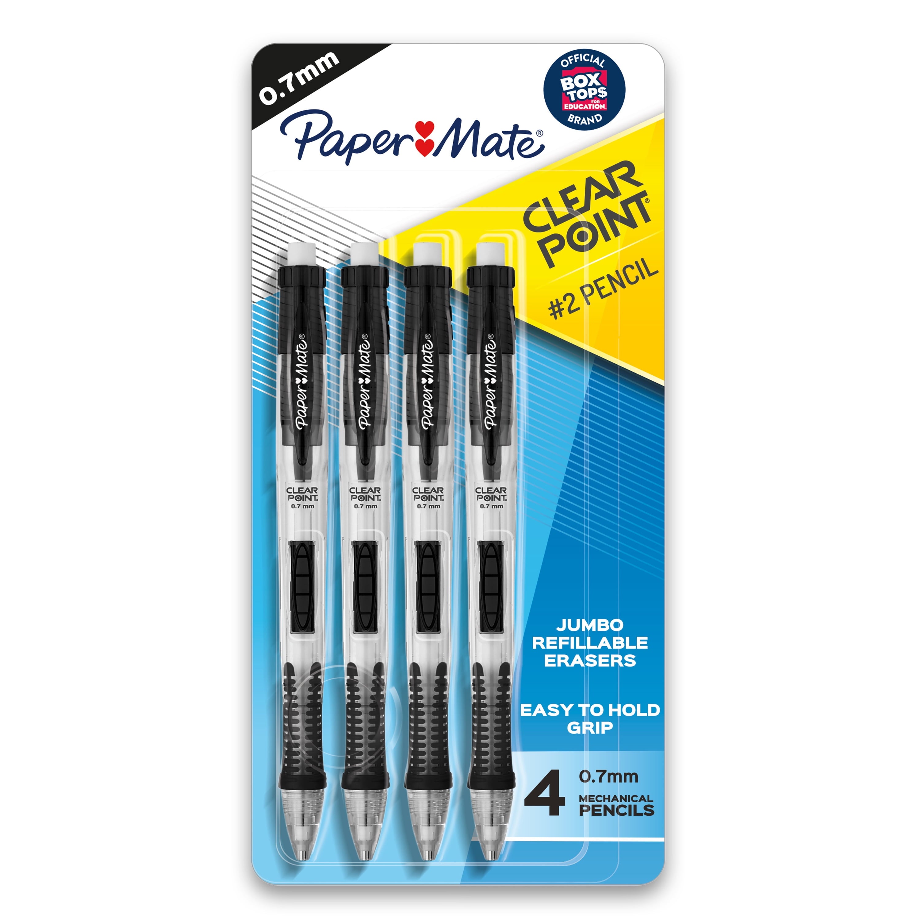 (2 pack) Paper Mate Clearpoint Mechanical Pencils, 0.7mm, #2 Lead, 4 Count
