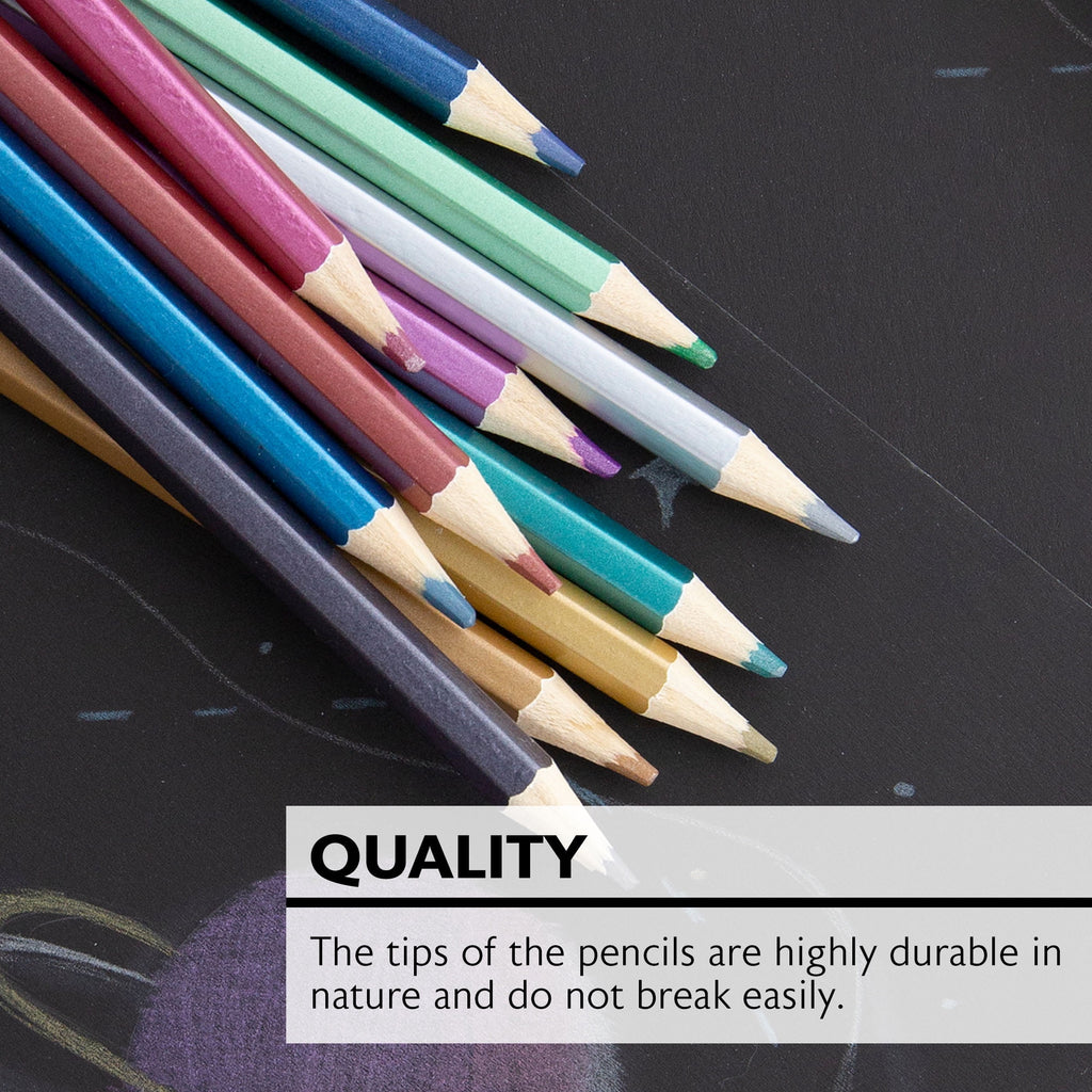 BAZIC Metallic Colored Pencils (12 Count)