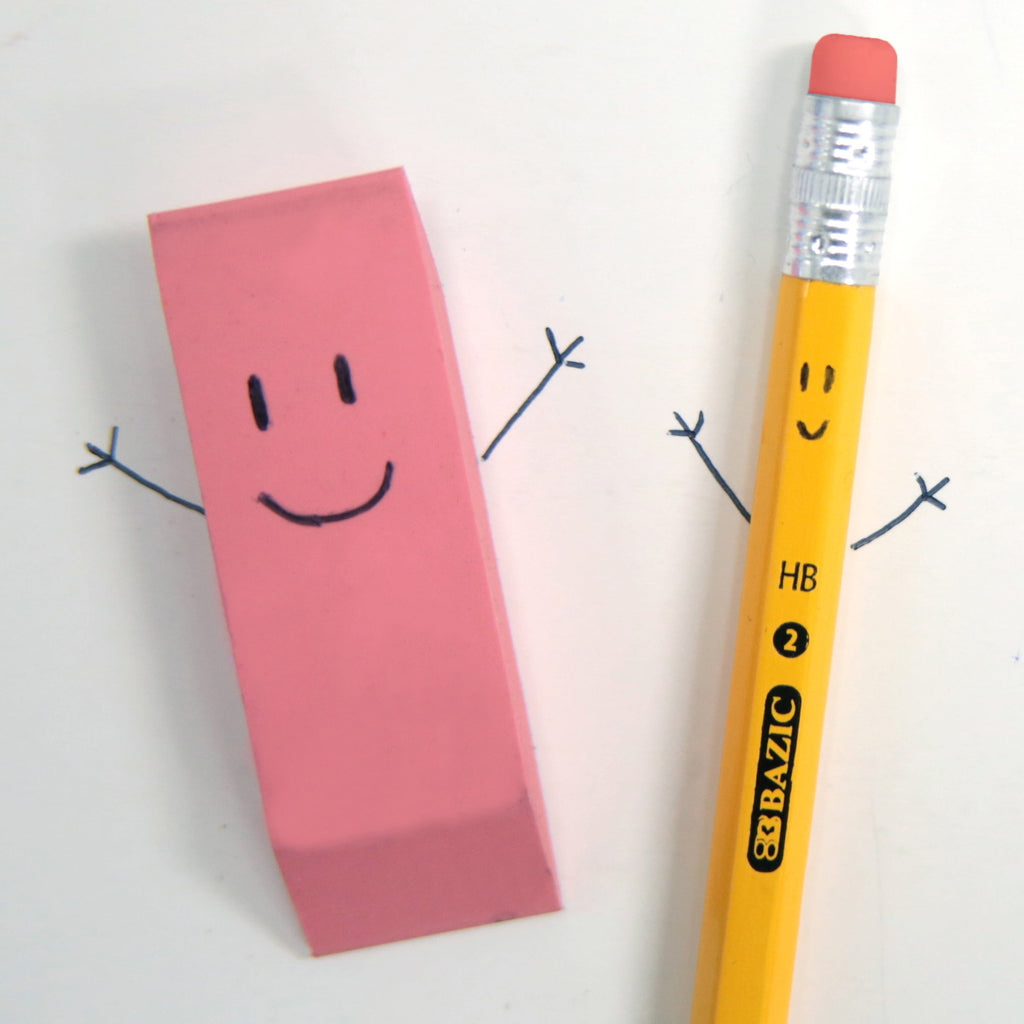 BAZIC #2 HB Yellow Pencils, Unsharpened, Wood Free Latex Free Eraser (20/Pack), 1-Pack